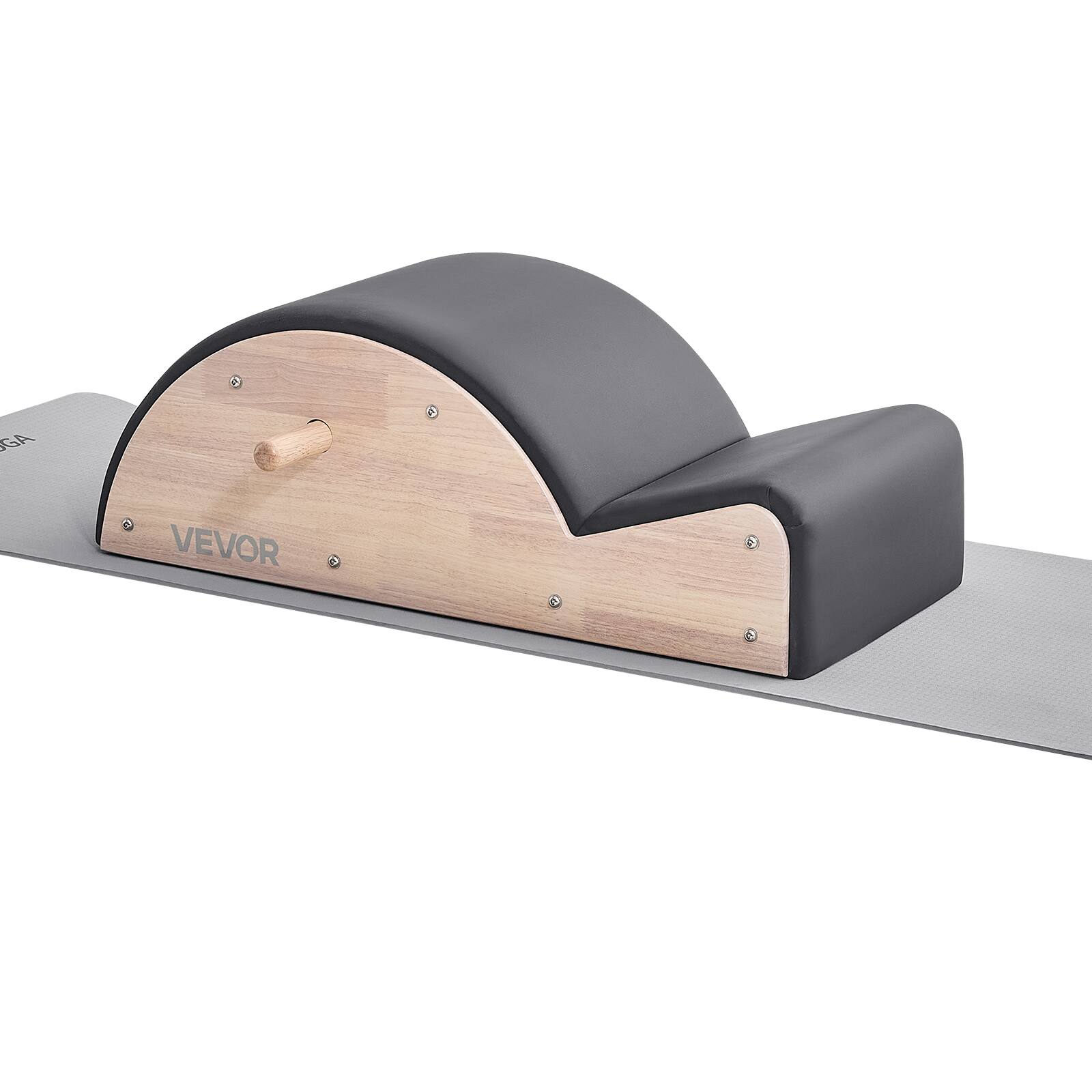 Alt View 5. VEVOR - Pilates Spine Corrector, Home Gym Yoga Pilates Accessory, Rubber Wood Fitness Training Tool - natural wood color.