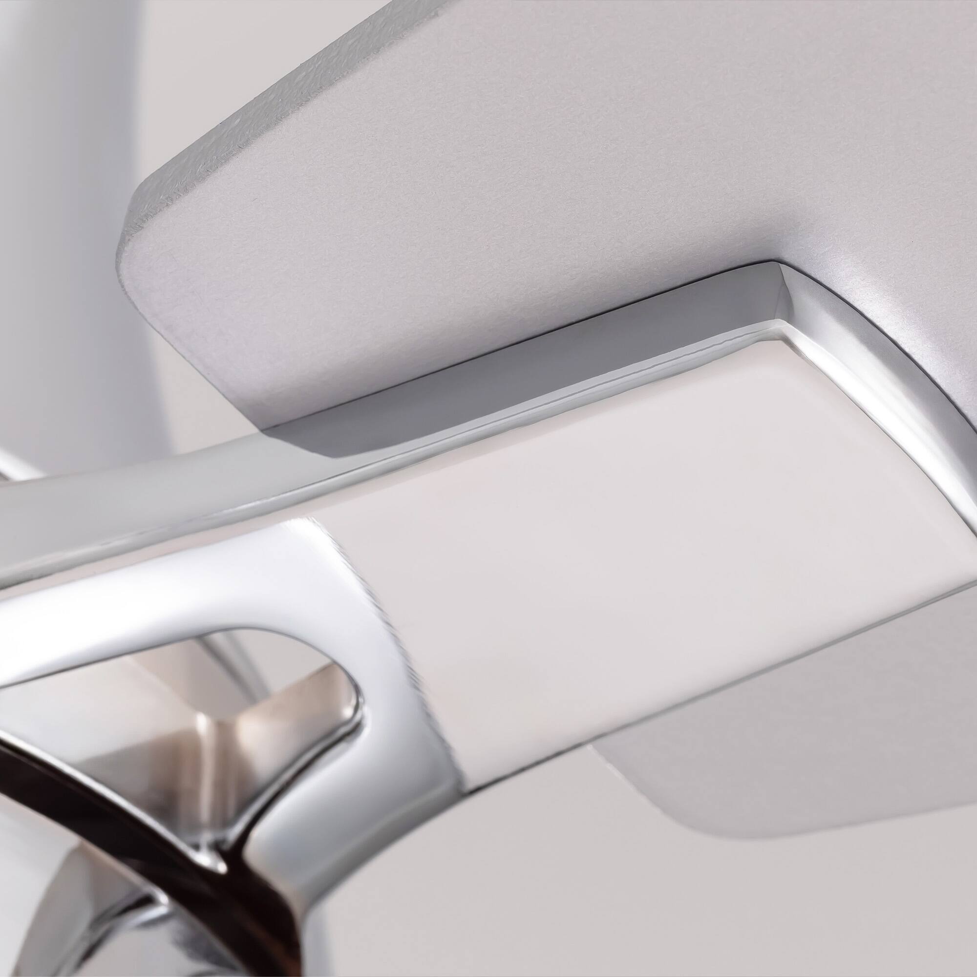 Alt View 7. Siljoy - 52 Inch Silver Low Profile Flush Mount Ceiling Fan with Light Reand mote Reversible Dimmable for Bedroom  Living Room - Silver.