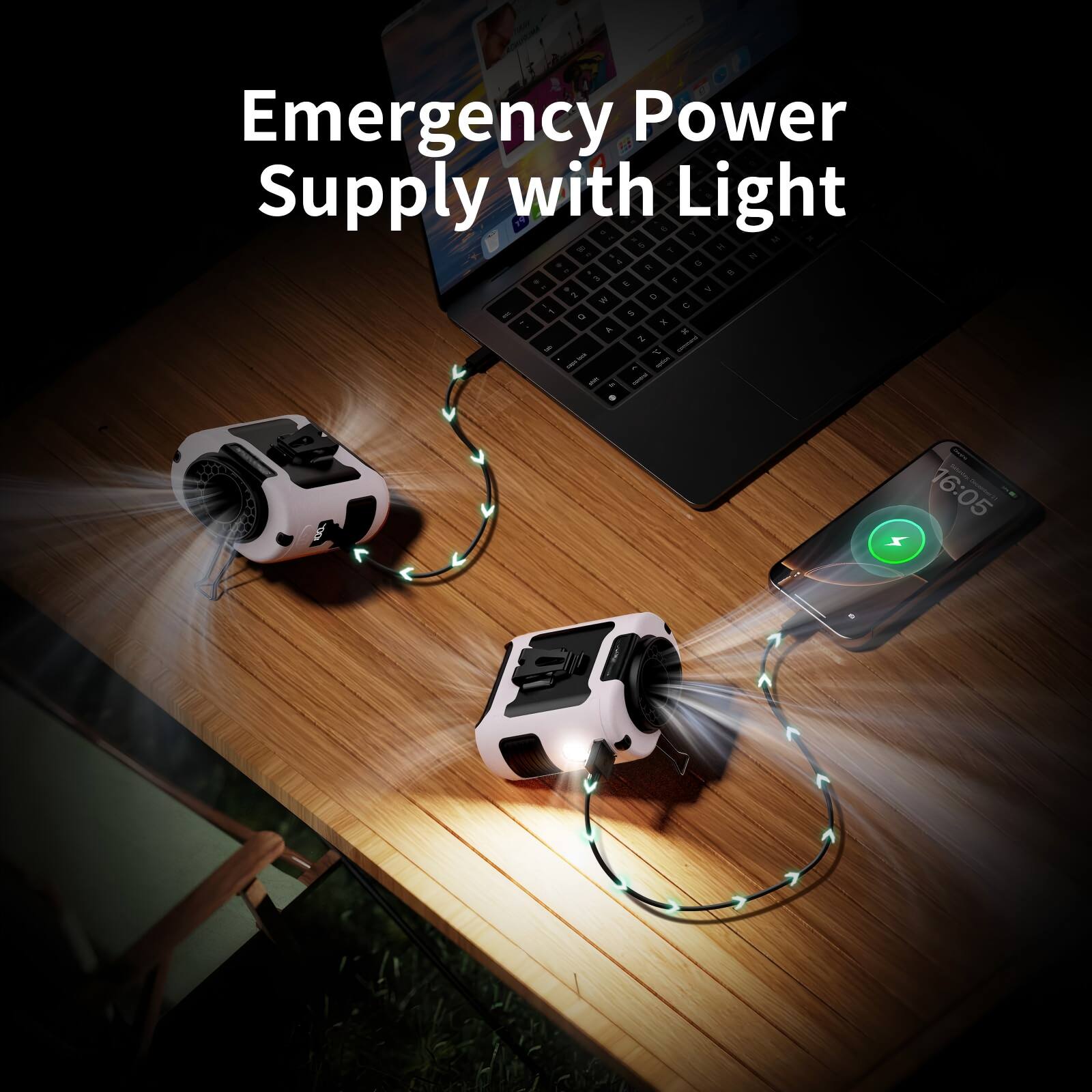 Emergency Power Supply with Light