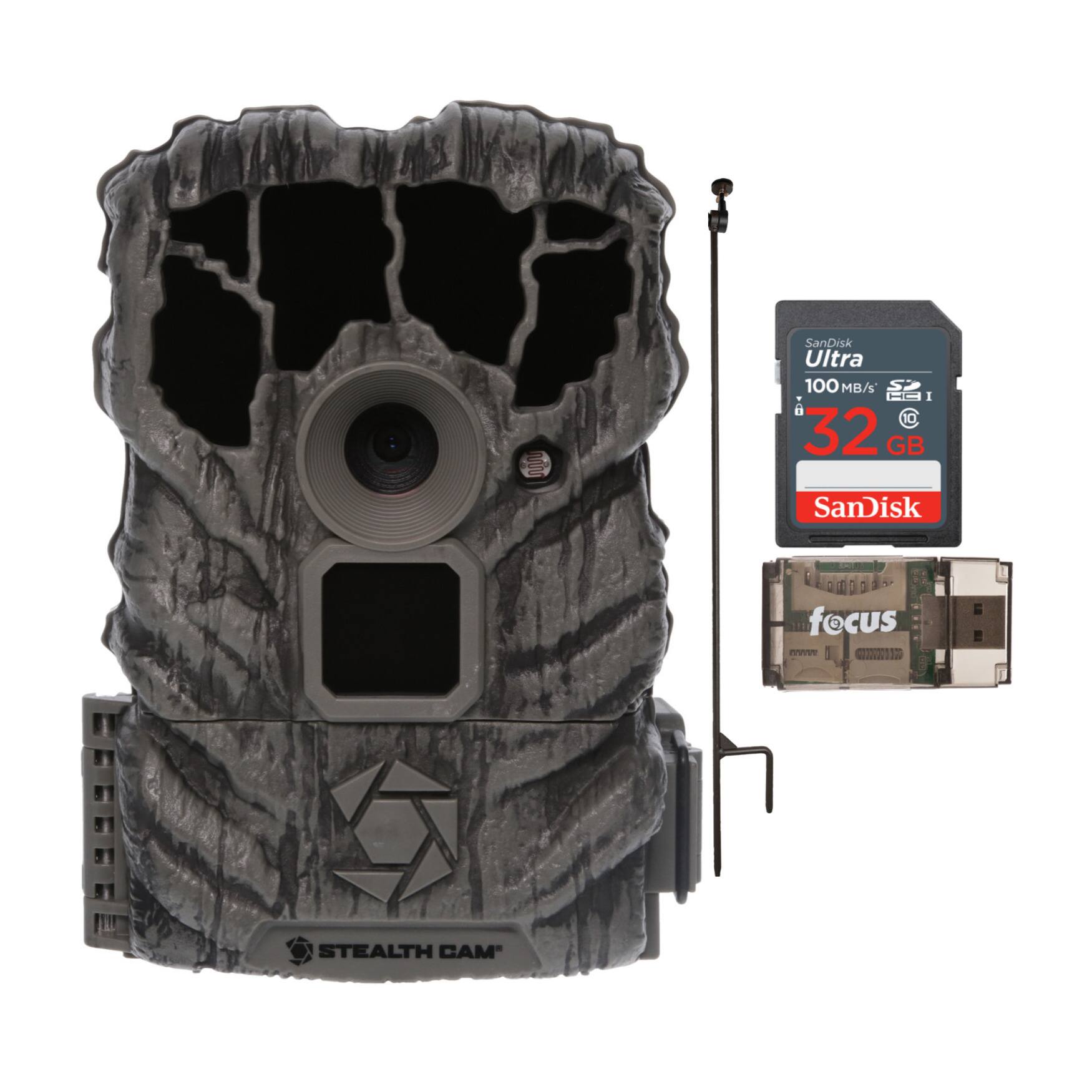 Stealth Cam - Browtine 14MP Trail Camera Ground Post Starter Bundle