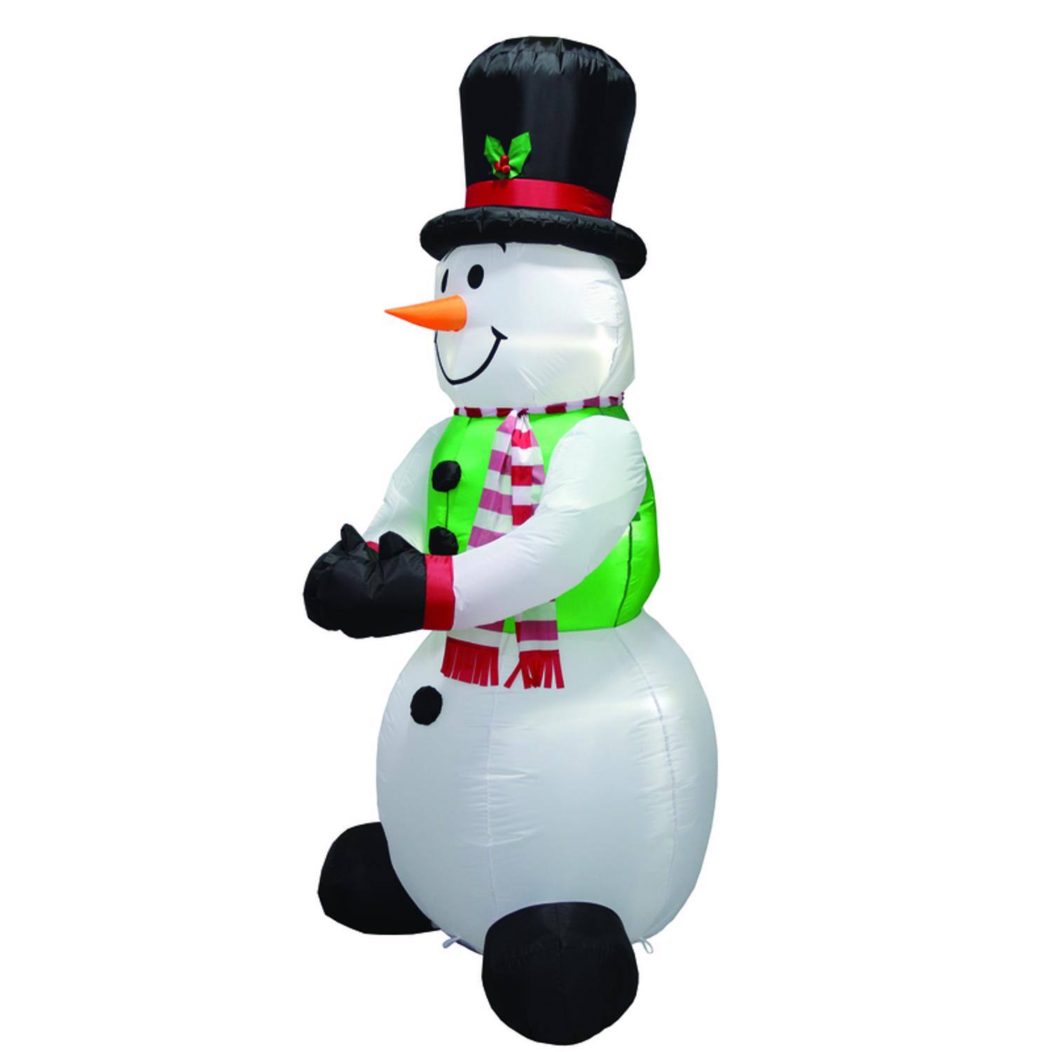 Back. Celebrations - Celebrations Snowman 8 ft. Inflatable - Multicolored.