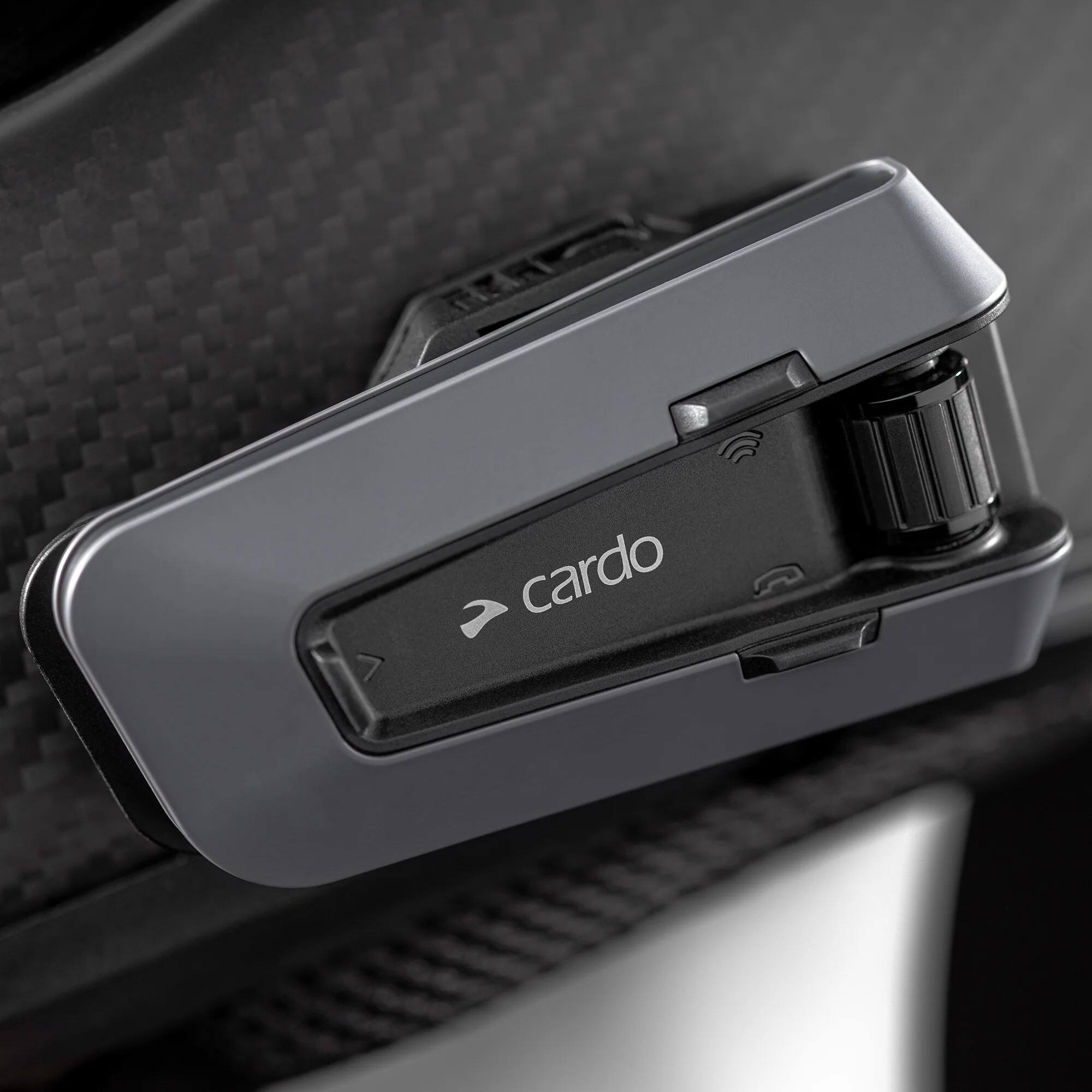 Back. Cardo Systems - Packtalk Edge Motorcycle Bluetooth Communication System Headset Duo - Black.
