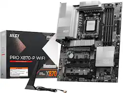MSI - PRO X870-P WIFI (Socket AM5) AMD X870 ATX DDR5 Wi-Fi 7 Motherboard - Black - Front_Zoom