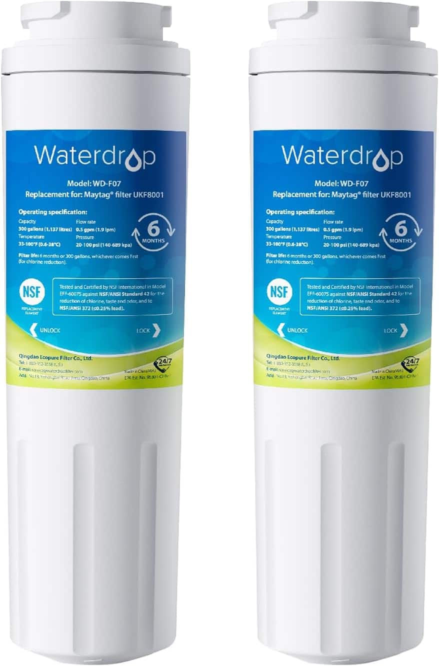 Waterdrop - EDR4RXD1 Replacement for EveryDrop® Filter 4, Whirlpool® UKF8001, 4396395, Maytag® UKF8001AXX-200