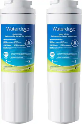 Waterdrop Model: WD-F07 Replacement for: Maytag filter UKF8001
Operating specification:
Capacity: 300 gallons (1,137 litres)
Flow rate: 0.5 gpm (1.9 lpm)
Temperature: 33-100°F (0.6-38°C)
Pressure: 20-100 psi (140-689 kpa)
Filter life: 5 months or 300 gallons, whichever comes first (for chlorine reduction)
Tested and Certified by NSF International in Model EFF-60075 against NSF/ANSI Standard 42 for reduction of chlorine, taste and odor, and to NSF/ANSI 372 (50.25% lead).
UNLOCK
Waterdrop Model: WD-F07 Replacement for: Maytag filter UKF8001
Operating specification:
Capacity: 300 gallons (1,137 litres)
Flow rate: 0.5 gpm (1.9 lpm)
Temperature: 33-100°F (0.6-38°C)
Pressure: 20-100 psi (140-689 kpa)
Filter life: 5 months or 300 gallons, whichever comes first (for chlorine reduction)
Tested and Certified by NSF International in Model EFF6007S against NSF/ANSI Standard 42 for reduction of chlorine, taste and odor, and to NSF/ANSI 372 (50.25% lead).
LOCK