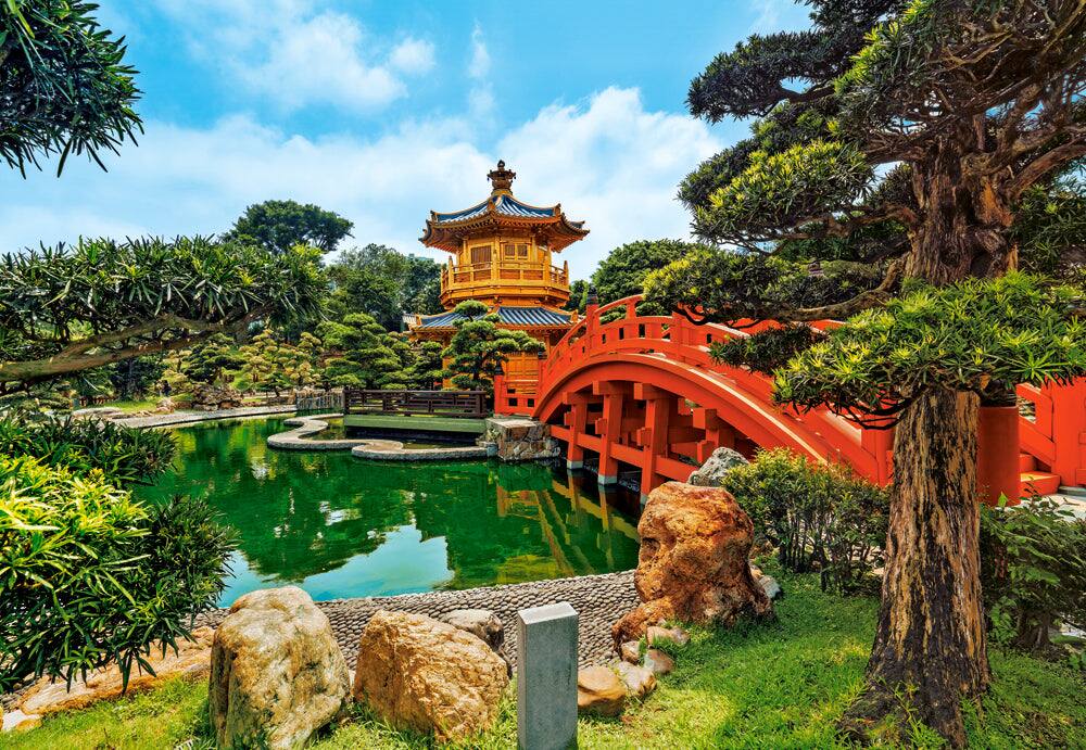 Front. Castorland - CASTORLAND 1000 Piece Jigsaw Puzzles, Nan Lian Garden, Hongkong, Chinese garden, C-104932-2 - Red.