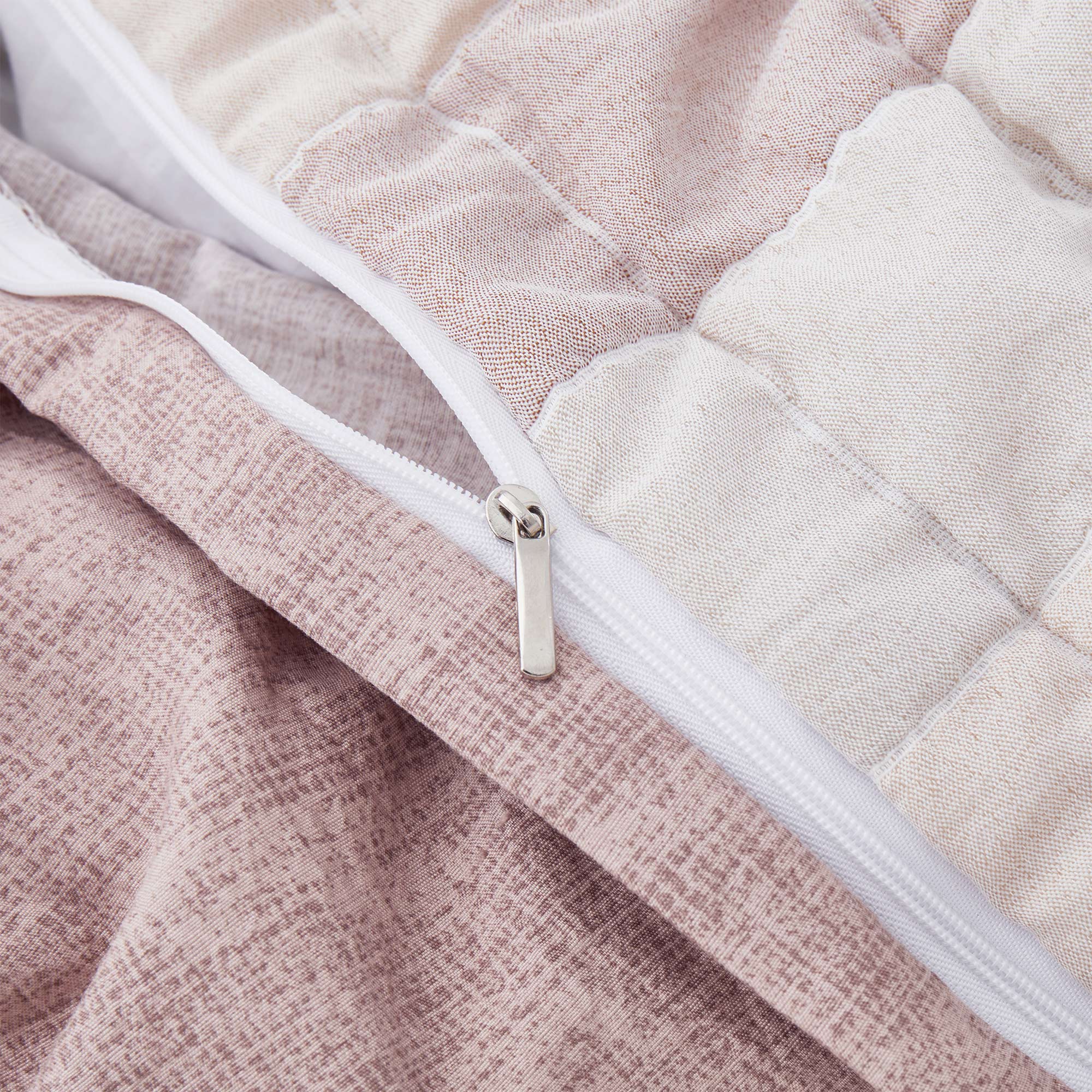 Back. Peace Nest - Peace Nest Textured Geometric Duvet Cover Set with Pillowcases for All Season, Pink, Full/Queen - Pink.