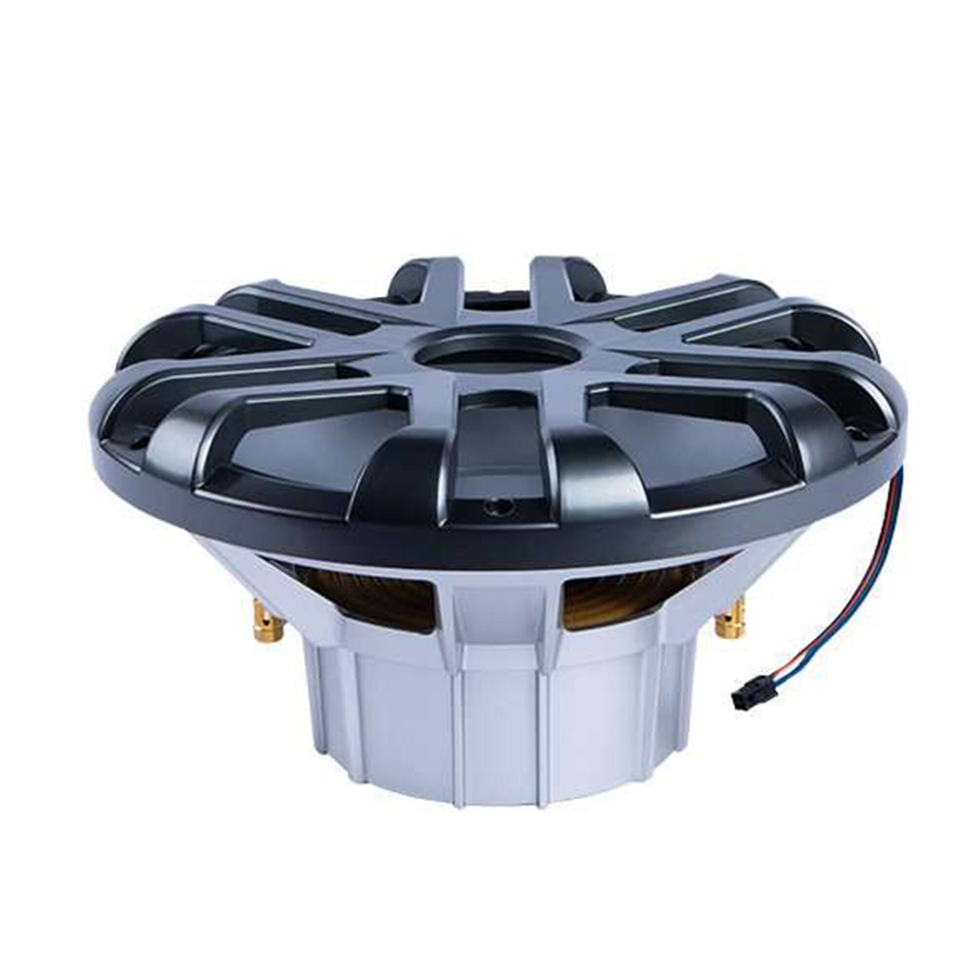 Alt View 2. Memphis Car Audio - Memphis Audio MM1224 12" Marine Subwoofer with Integrated RGB LEDs and 2 or 4 Ohm Selectable Impedance - Black/Gray.