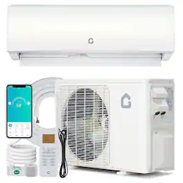 Babevy - 19 SEER2 9000 BTU Mini Split Air Conditioner & Heat Pump,115V AC Pre-Charged Condenser & Installation Kit