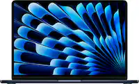 Apple - MacBook Air 13-inch Apple M3 chip Built for Apple Intelligence - 16GB Memory - 256GB SSD - Midnight - Front_Zoom