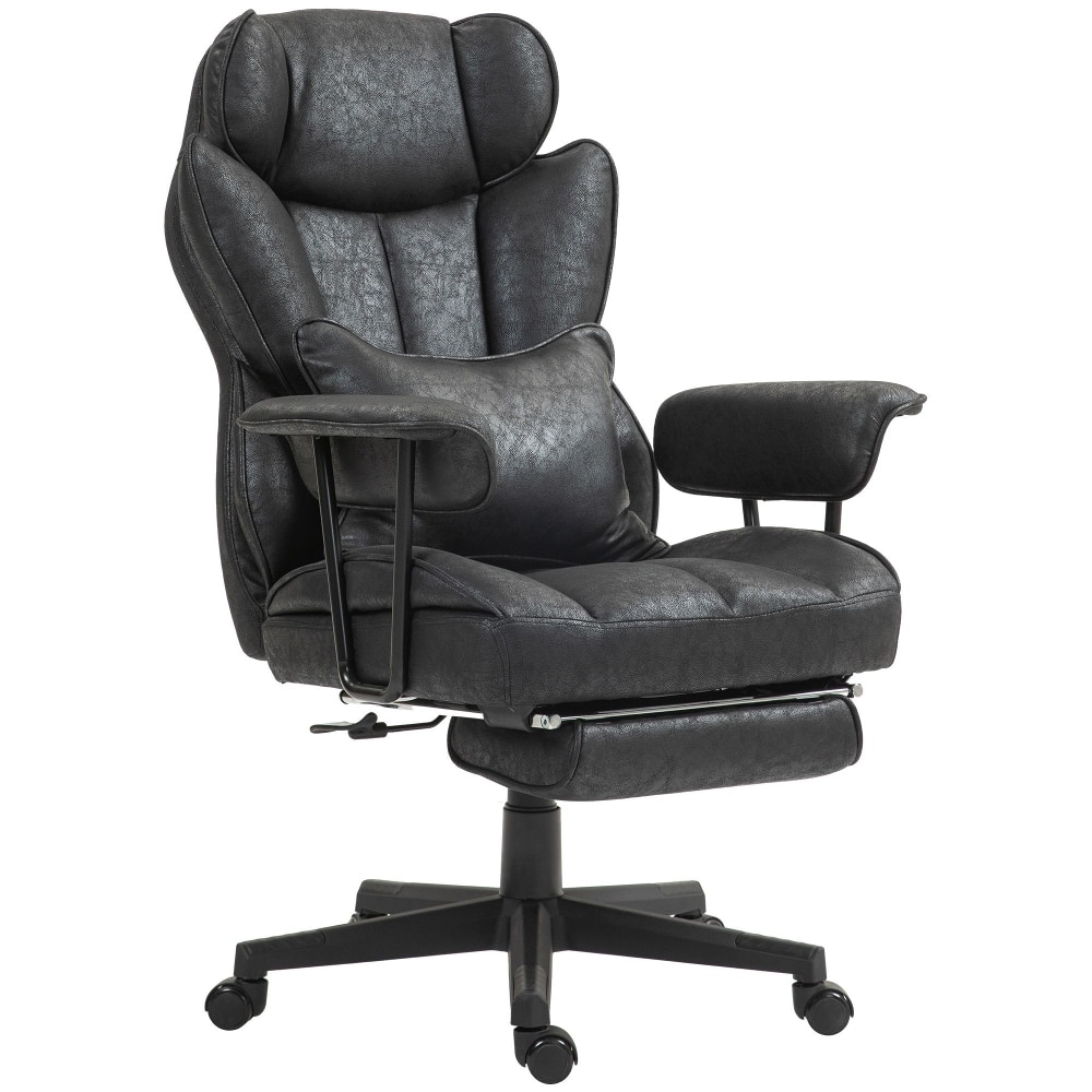 Loheer - Big & Tall Office Chair, Heavy-Duty 396 lbs, Footrest, Lumbar Support, Reclining Executive Chair - Black price history on PriceWatchPro