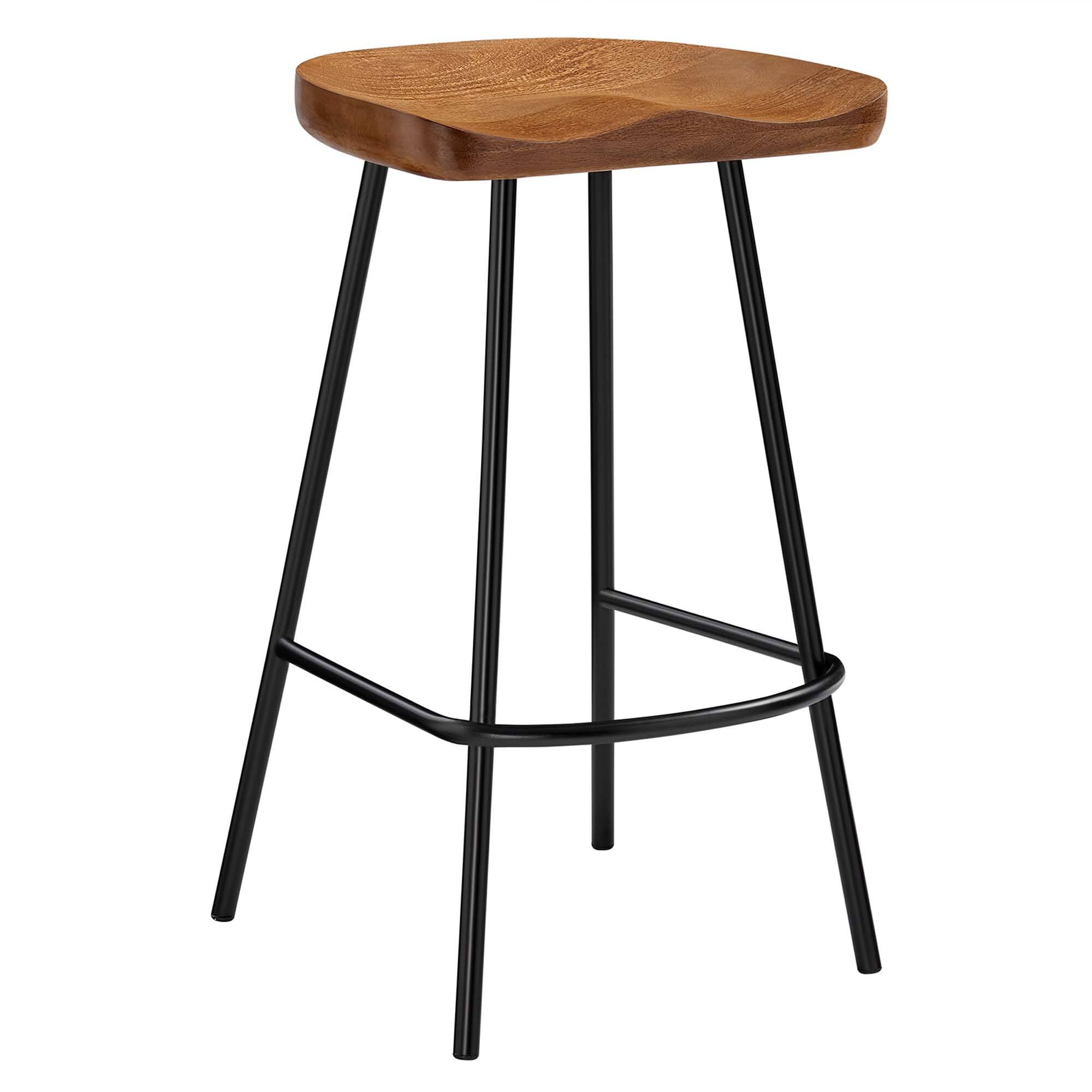 Back. Modway - Concord Backless Wood Counter Stools Set of 2 by Modway - 0.