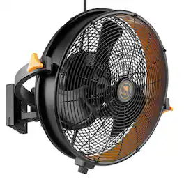 MULE - 18" Garage Wall Fan XL with Remote, Wall Mount, 120-degree Swivel, 3 Speeds - Black