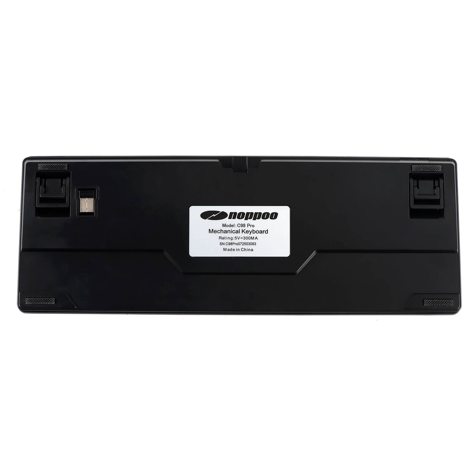 noppoo Model C96 Pro Mechanical Keyboard  
Rating: 5V=300MA  
NC8Pro072503093  
Made in China