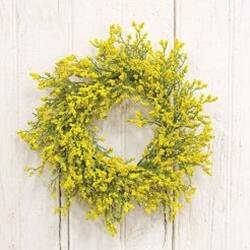 Angle. BreeBe - *Array Astilbe Candle Ring 6"/12" Yellow - Yellow, Green.