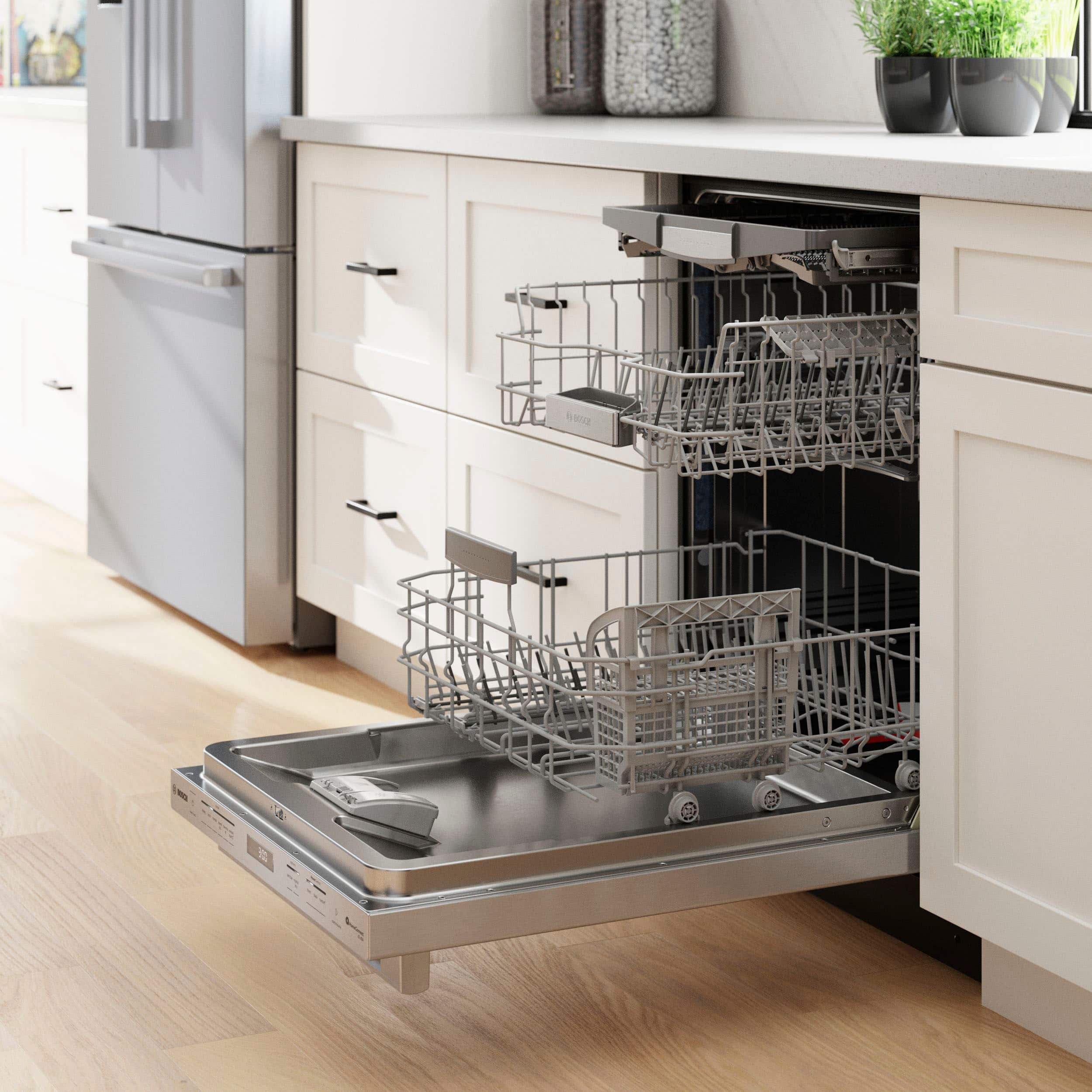 Alt View 35. Bosch - 800 Series 24" Top Control Smart Built-In Stainless Steel Tub Dishwasher with Flexible 3rd Rack, 42 dBA - Stainless Steel.