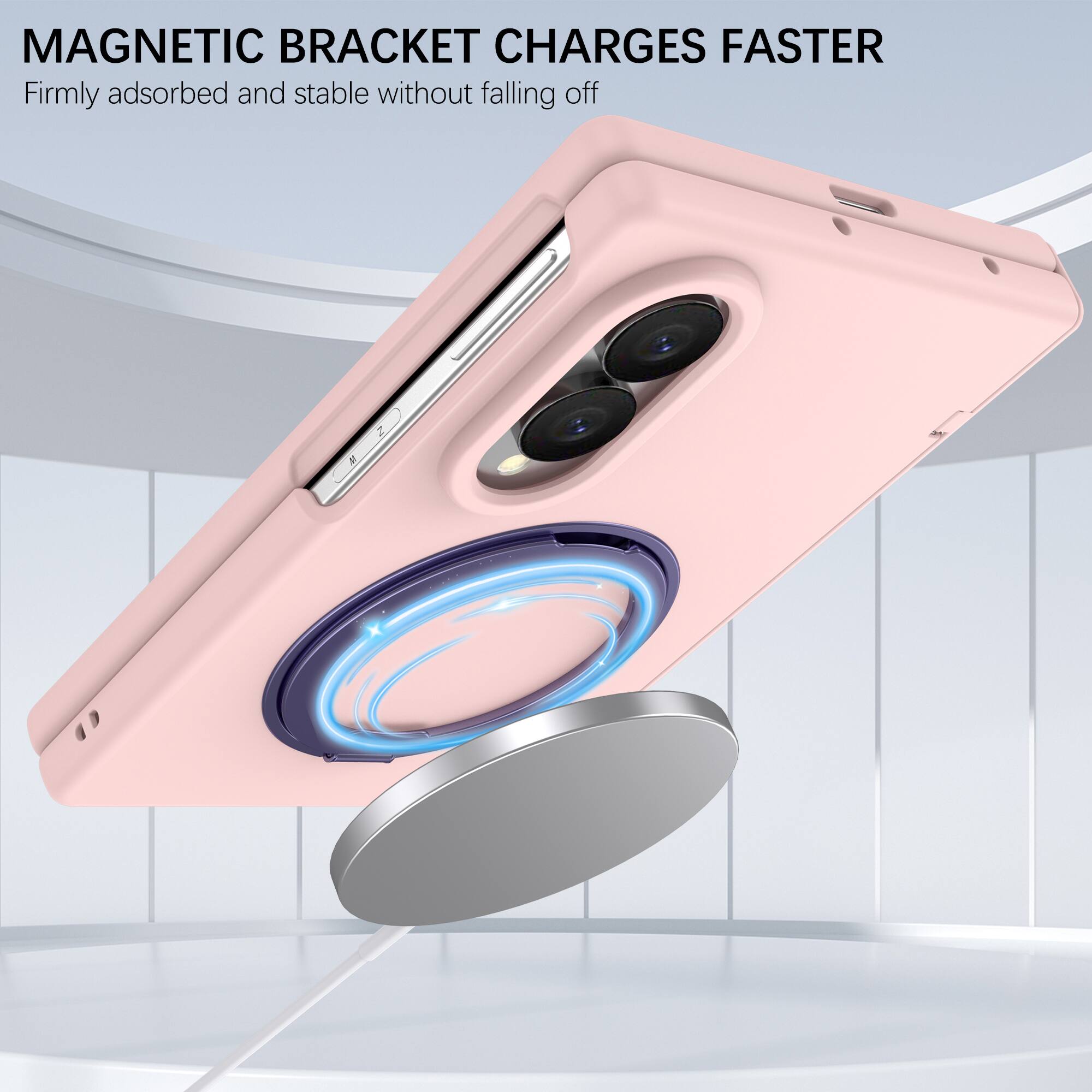 MAGNETIC BRACKET CHARGES FASTER  
Firmly adsorbed and stable without falling off