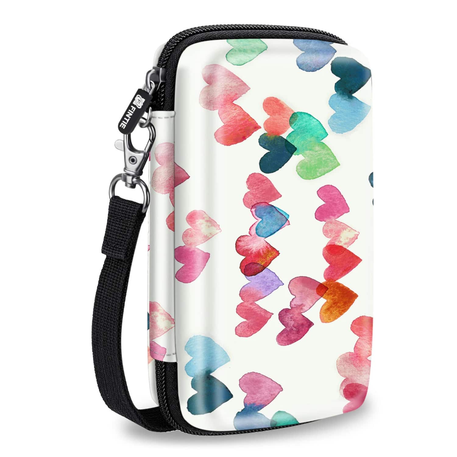 Stock Preferred - Hard Carrying Case for Kodak Step / Mini 2 HD / Mini 2 Retro / PRINTOMATIC / Smile - Raining Hearts