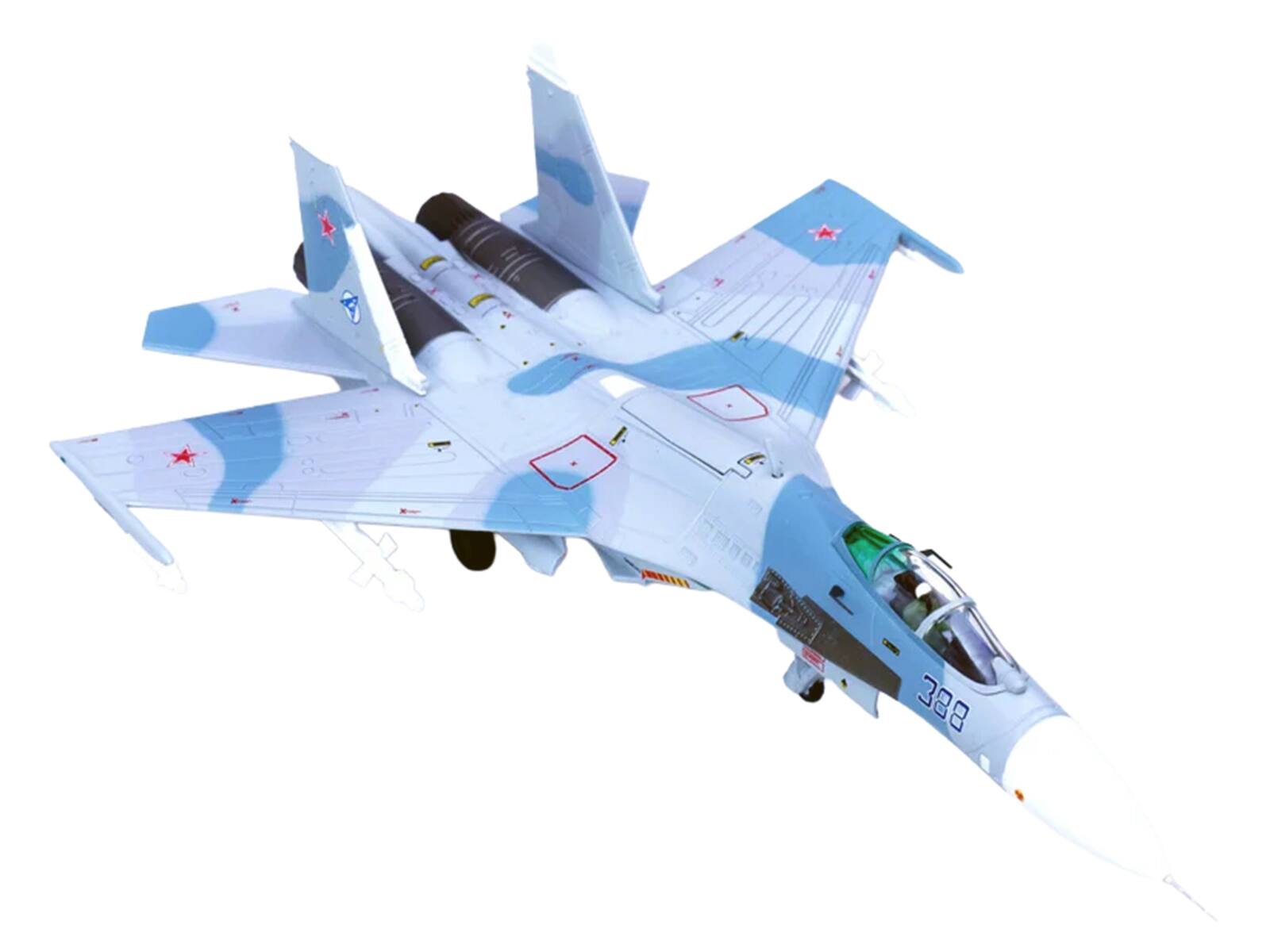 Alt View 1. Legion - Sukhoi Su-27 Flanker-B Aircraft "Blue 388, Paris Air Show" (1989) Soviet Air Force 1/100 Diecast Model by Legion.
