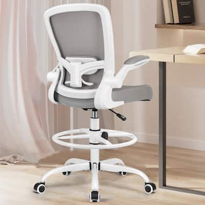 KERDOM High Back Drafting Chair Ergonomic Tall Office Chair With KERDOM High Back Drafting Chair Ergonomic Tall Office Chair With