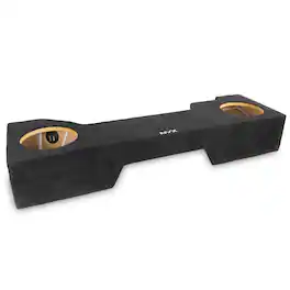 NVX - VEGMSLVDCG3D10S Custom Fit Dual 10in Sealed Up-Firing Empty Sub Box for 2014-2018 Chevrolet Silverado/GMC Sierra Double