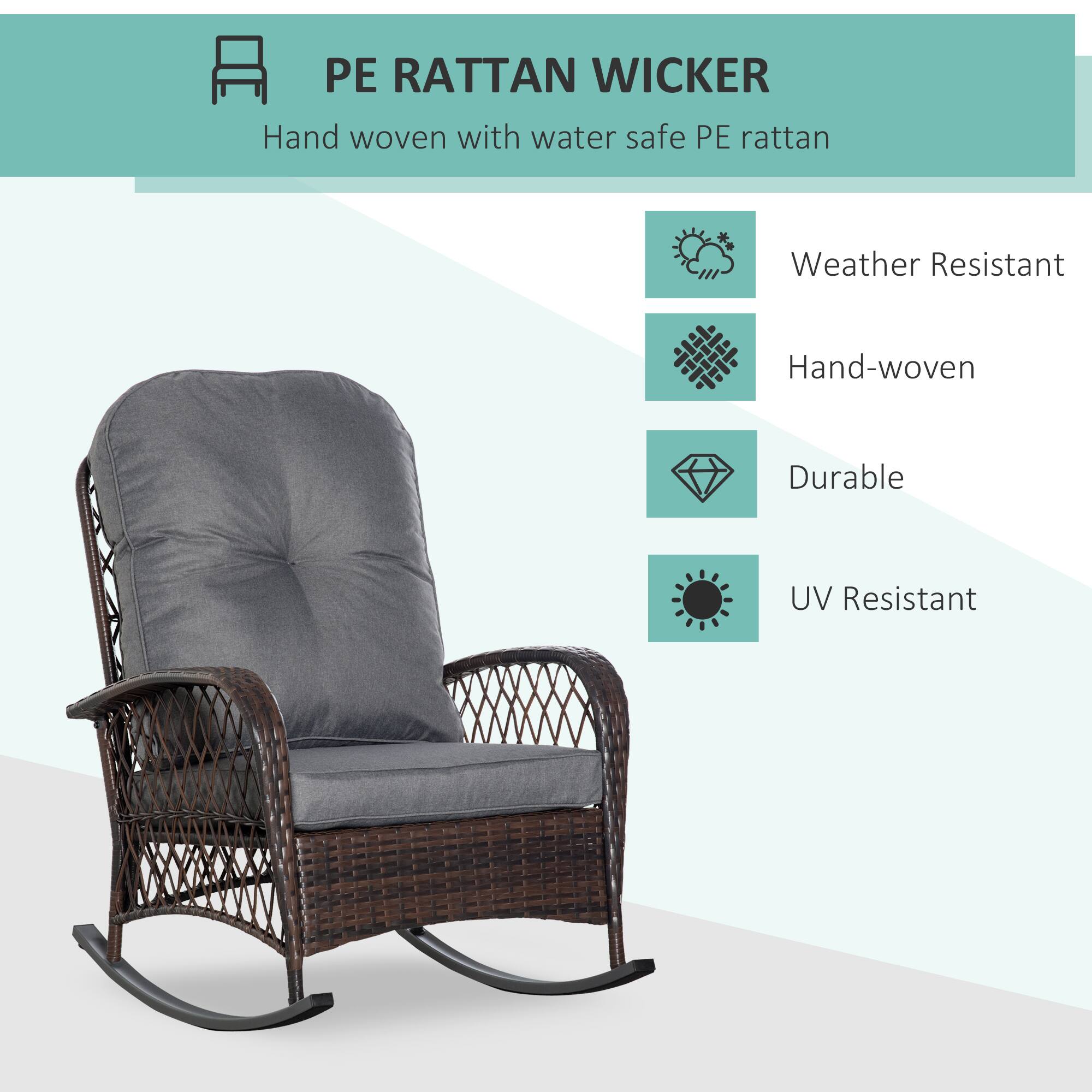 PE RATTAN WICKER  
Hand woven with water safe PE rattan  

- Weather Resistant  
- Hand-woven  
- Durable  
- UV Resistant