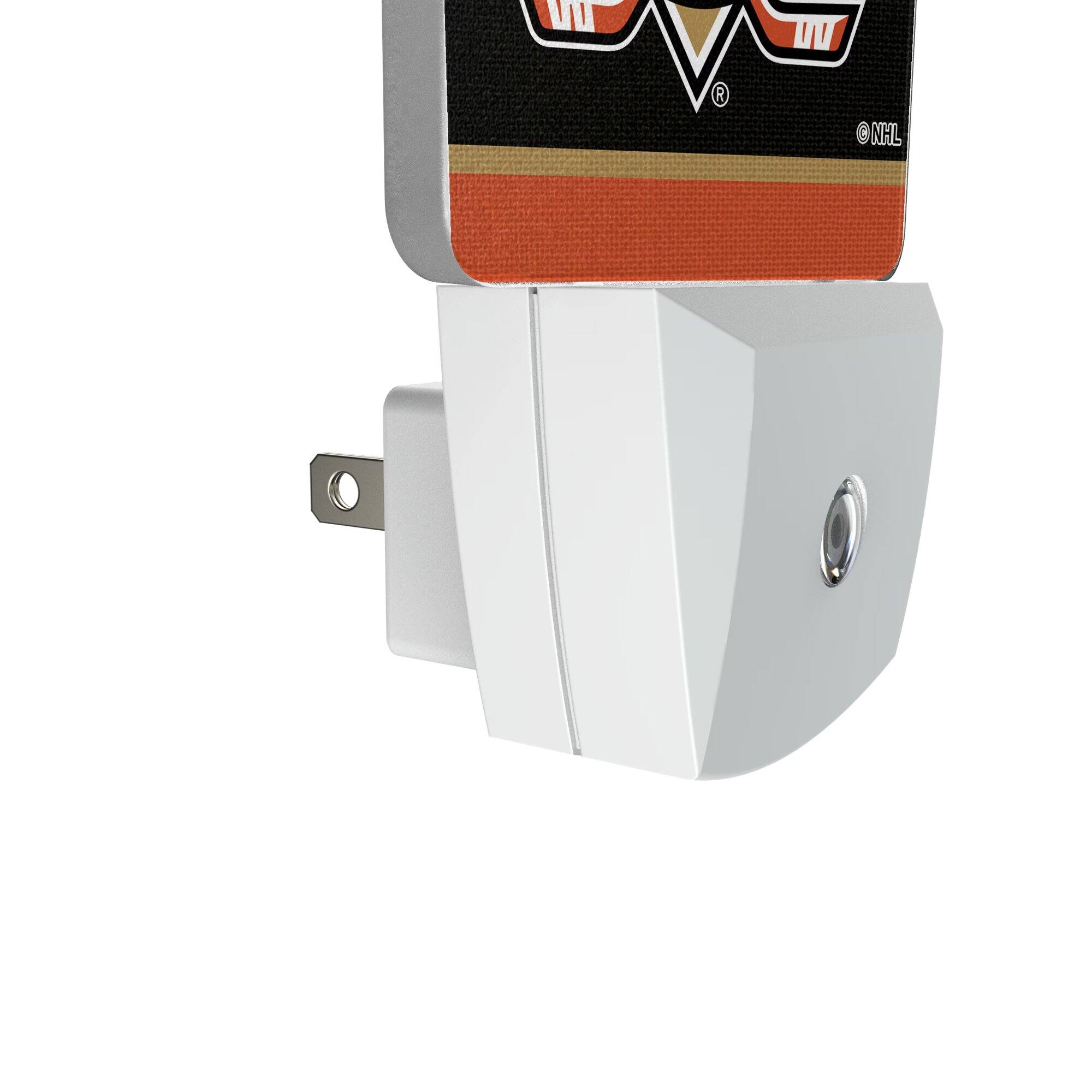 Alt View 2. Keyscaper - Anaheim Ducks Stripe Design Nightlight 2-Pack - Multicolor.
