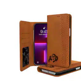 Keyscaper - NCAA - Colorado Buffaloes iPhone Folio Case - 16e - Brown