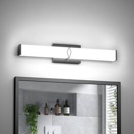 HM 1810 - Bathroom Light Fixtures Over Mirror nch Modern Vanity Lights For w m Dimmable Led Bar Lighting k Cool Etl C - Black Black-16IN-5700K