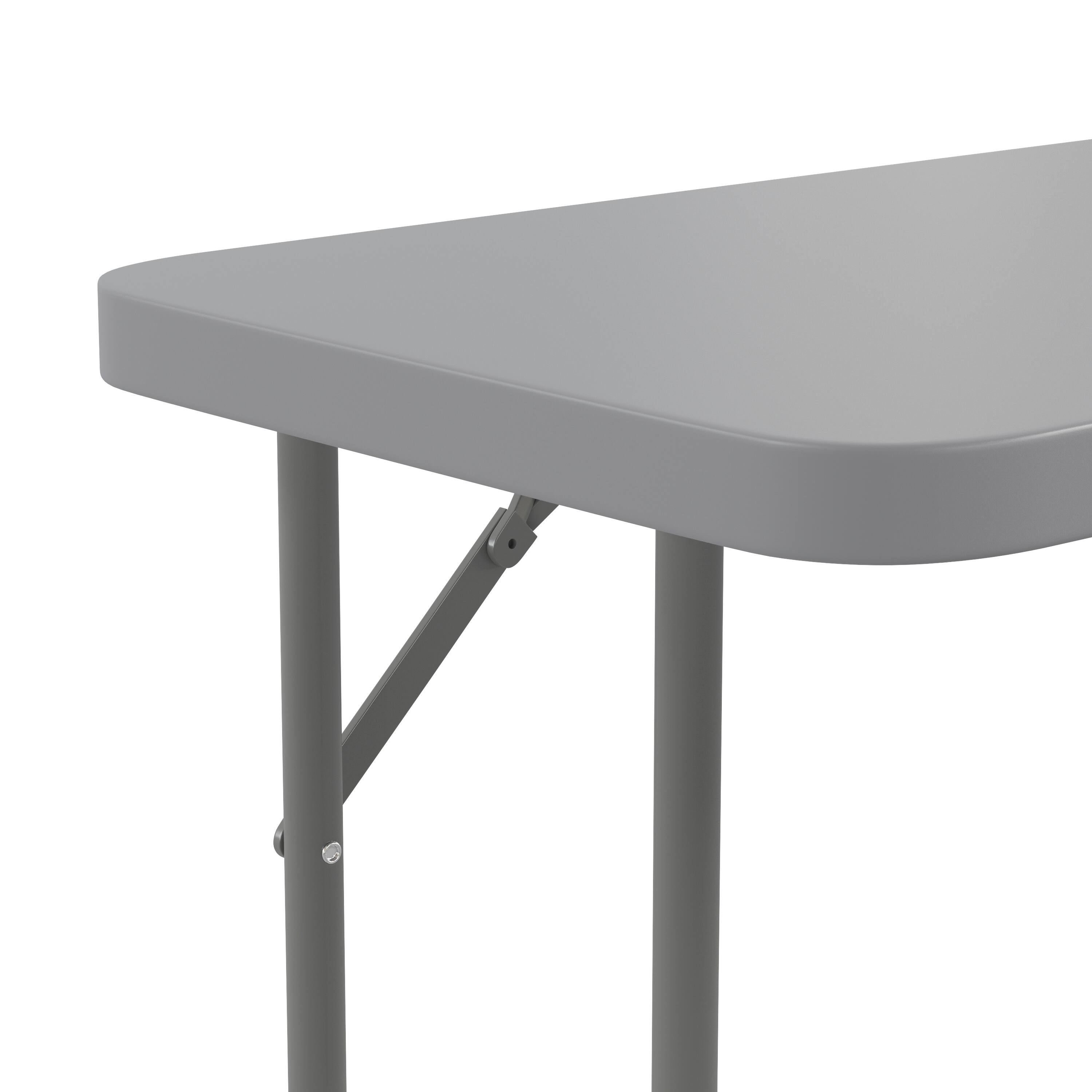 Alt View 10. Emma + Oliver - 70.8 Inch Plastic Folding Training Table - Gray.