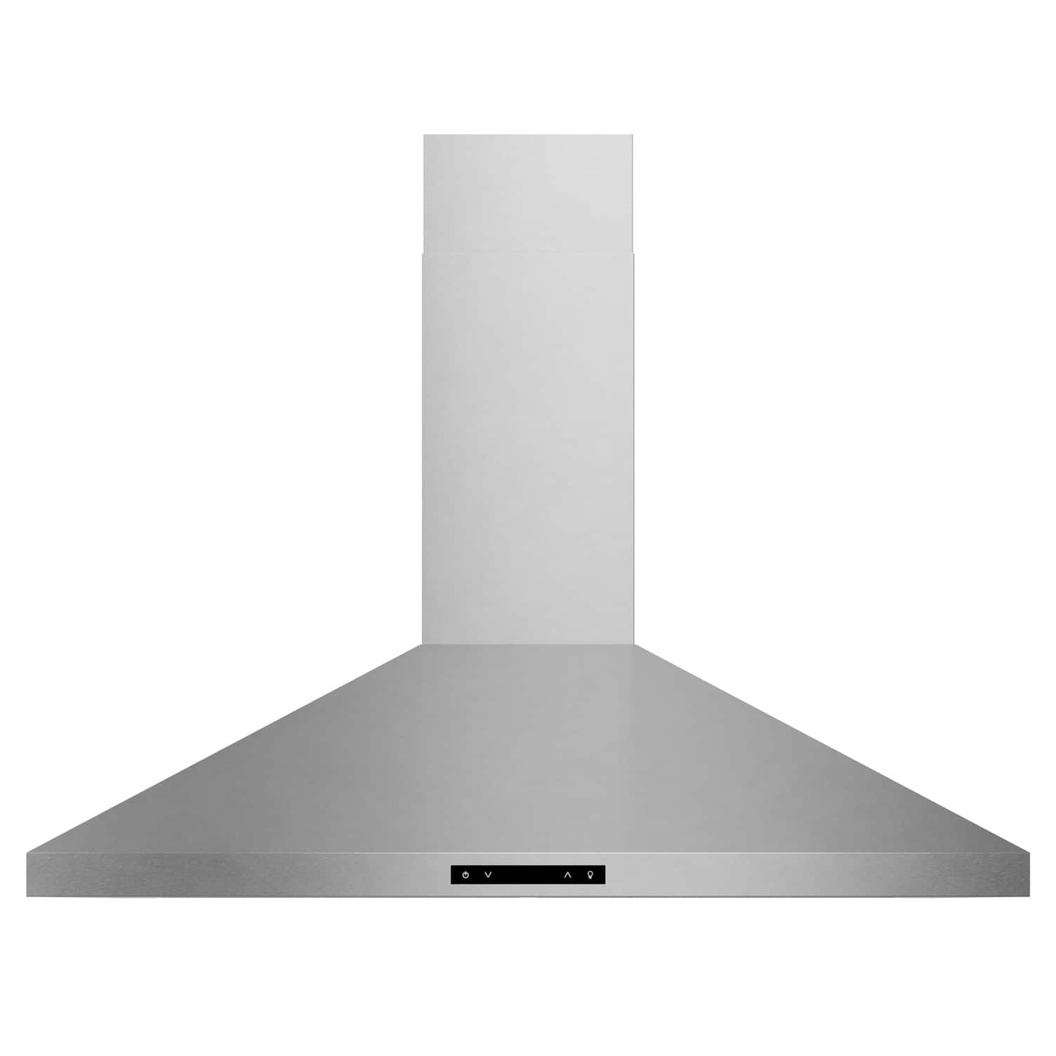 Front. Thor Kitchen - 36 Inch Pyramid Range Hood - Stainless Steel.