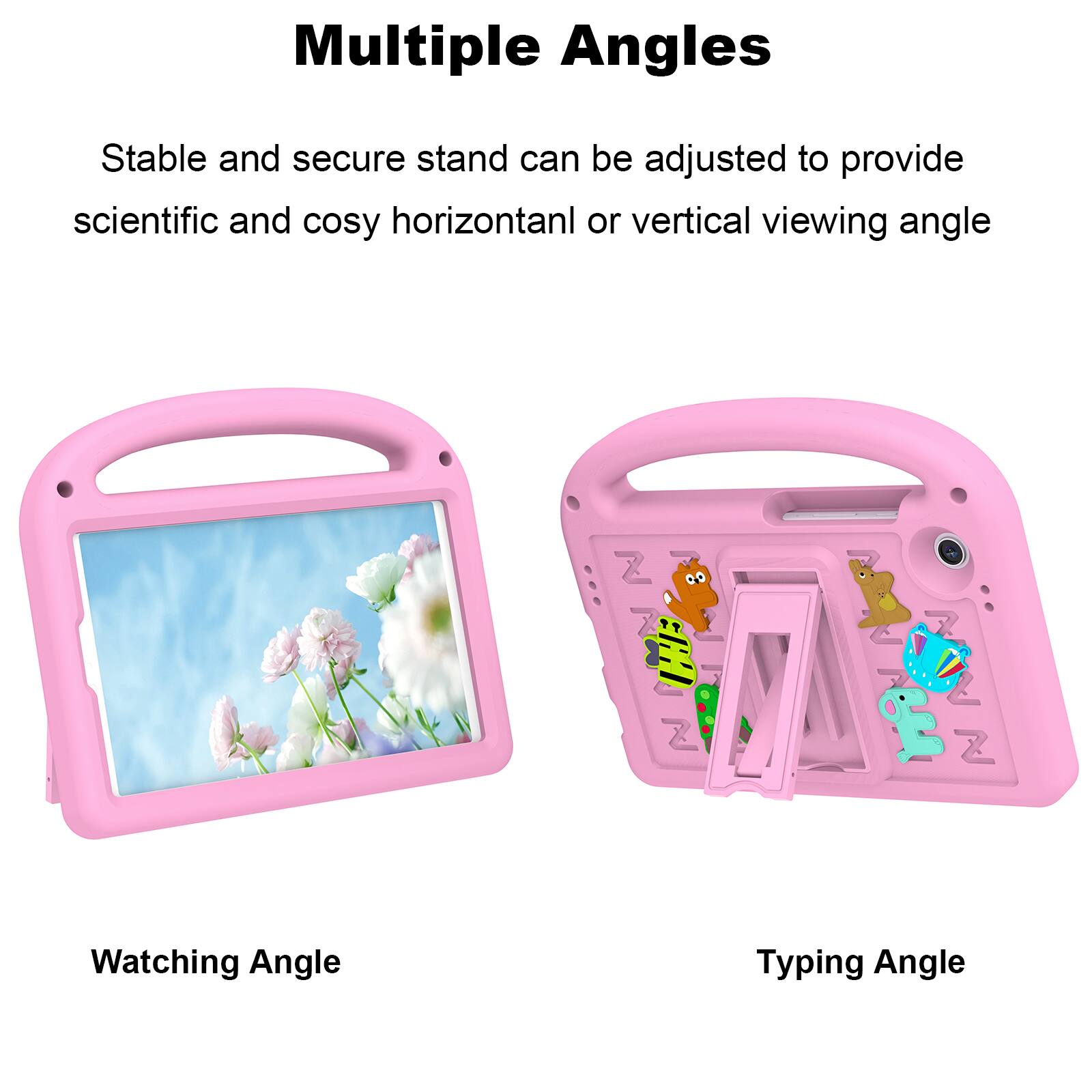 Multiple Angles

Stable and secure stand can be adjusted to provide scientific and cosy horizontal or vertical viewing angle

Watching Angle

Typing Angle
