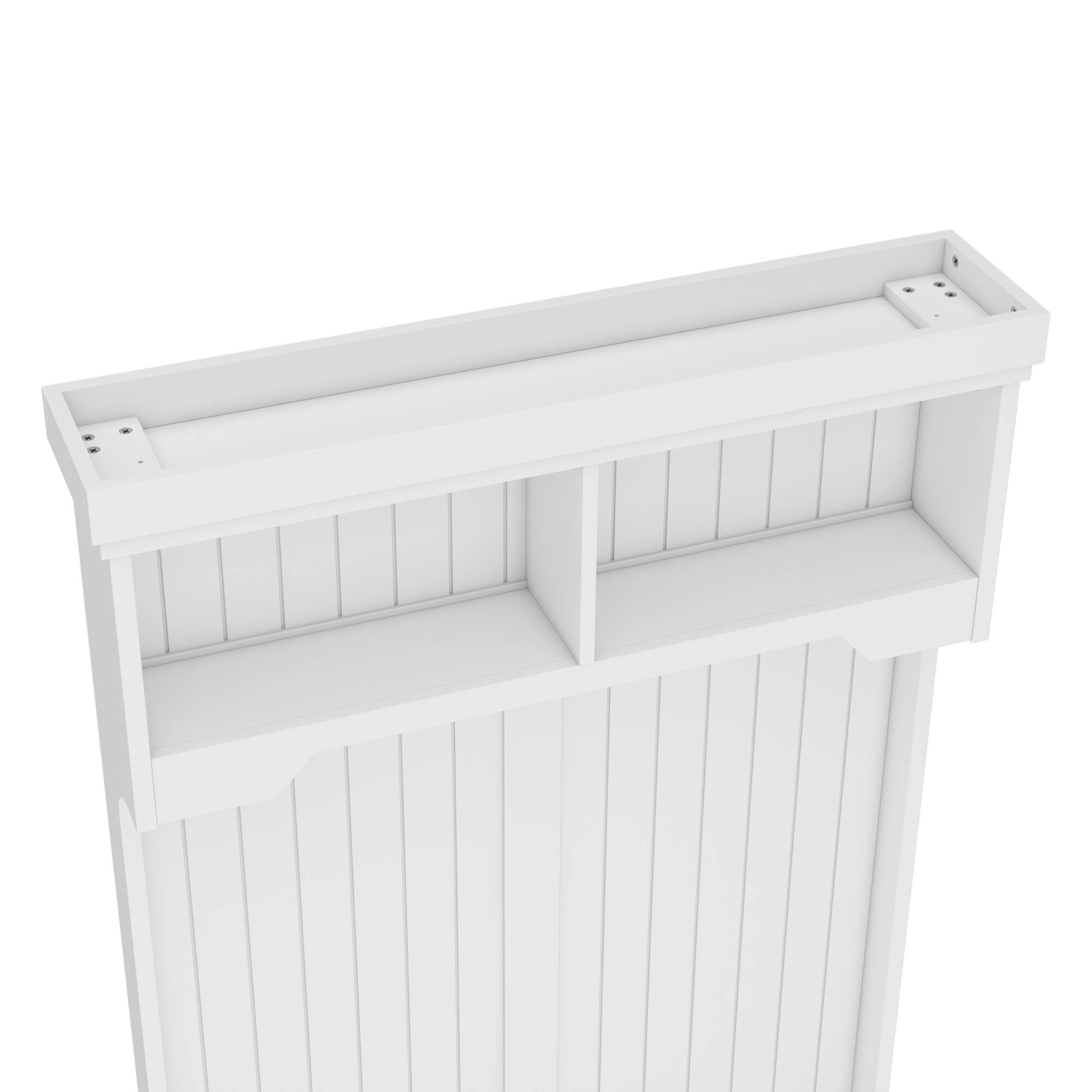 Alt View 6. GOODSILO - Multifunctional Entryway Hall Tree with Coat Racks Shoe Bench Storage Cabinet and Display Shelf - White.