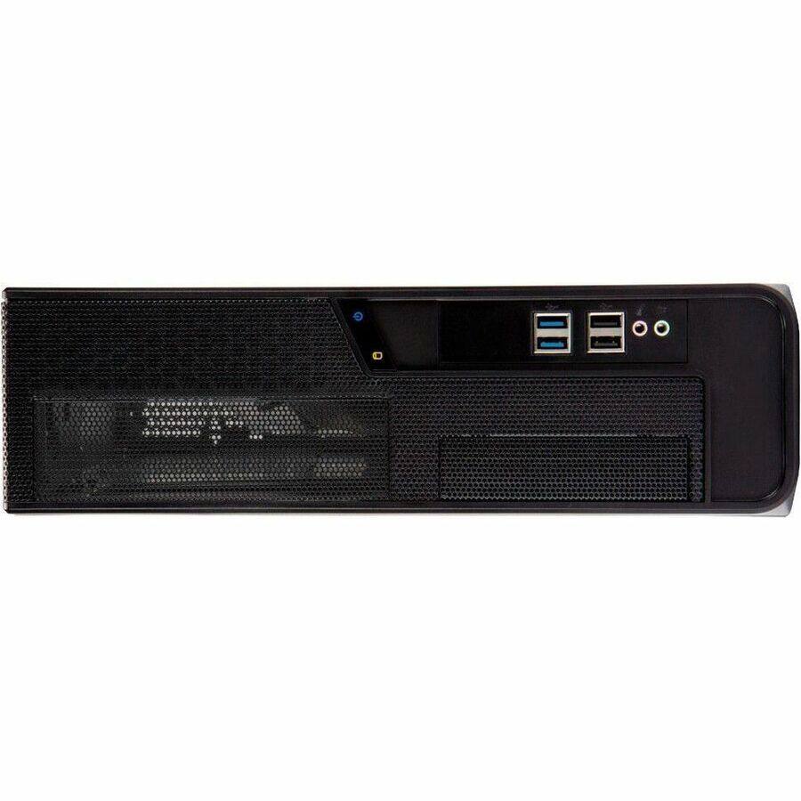 Alt View 3. In Win - In Win Micro-ATX Chassis - Desktop - Black - Steel - 300 W - Power Supply Installed - Micro ATX, Mini ITX Motherboard - Black.