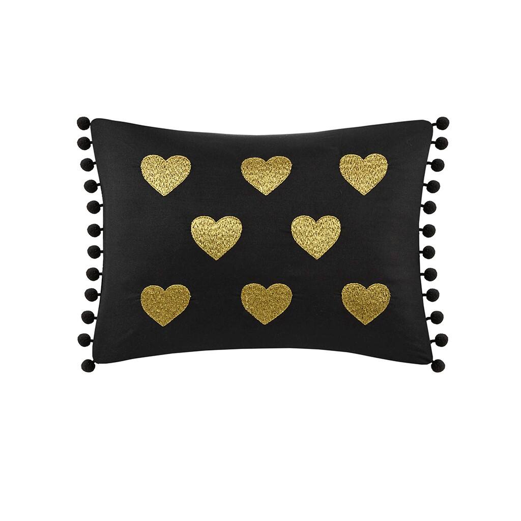 Alt View 4. Gracie Mills - Gracie Mills Elysia Metallic Printed Plush Comforter Set - Black/Gold.