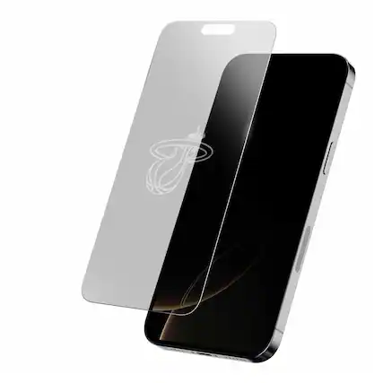 Front. Screen Skinz - Miami Heat iPhone Clear Screen Protector - 16 Pro Max - Multicolor.