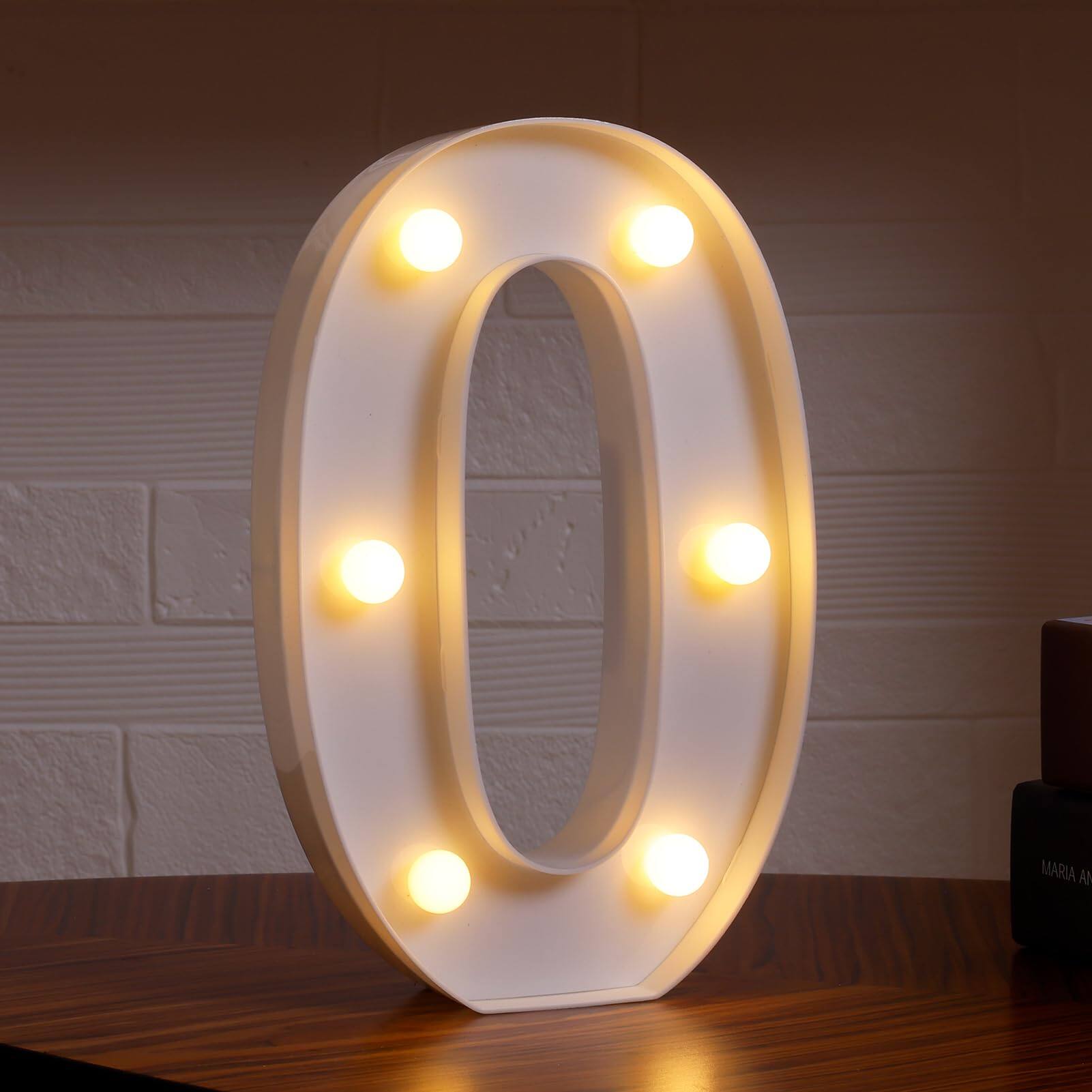 Alt View 1. Paradigms Interiors - Led Marquee Numbers Light Up For Party 8 Lighted Number Birthday Night Table Or Home Decor number 0 - Number 2.