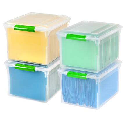 Front. IRIS USA - IRIS USA Letter Legal Size Plastic File Box, Home Organizing Storage Container.