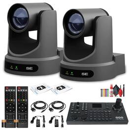 2 x PTZOptics Move SE PTZ Camera with 20x Optical Zoom + PTZOptics SuperJoy PTZ Camera Controller