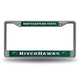 Rico Industries - Northeastern State Riverhawks Chrome Metal License Plate Frame - Multi