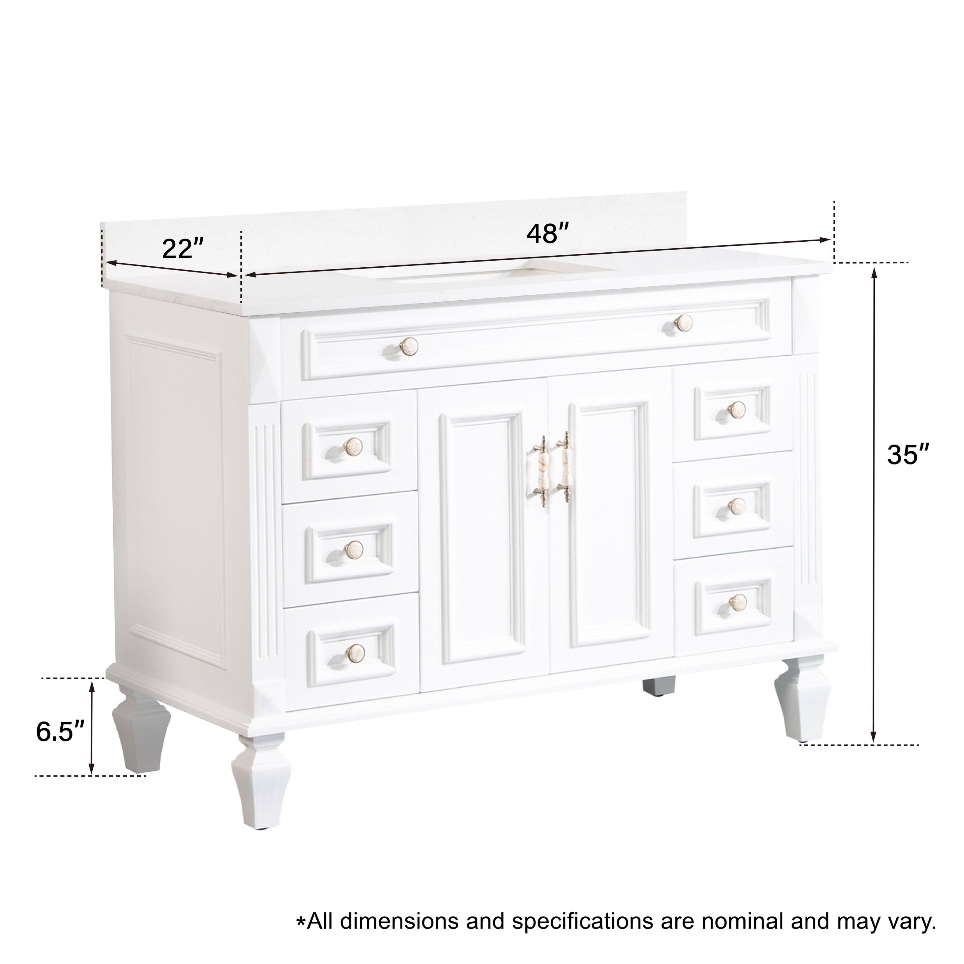 22" 48" 35" 6.5" *All dimensions and specifications are nominal and may vary.