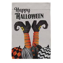 BreeBe - Happy Halloween Witch Boots Garden Flag - Multicolor