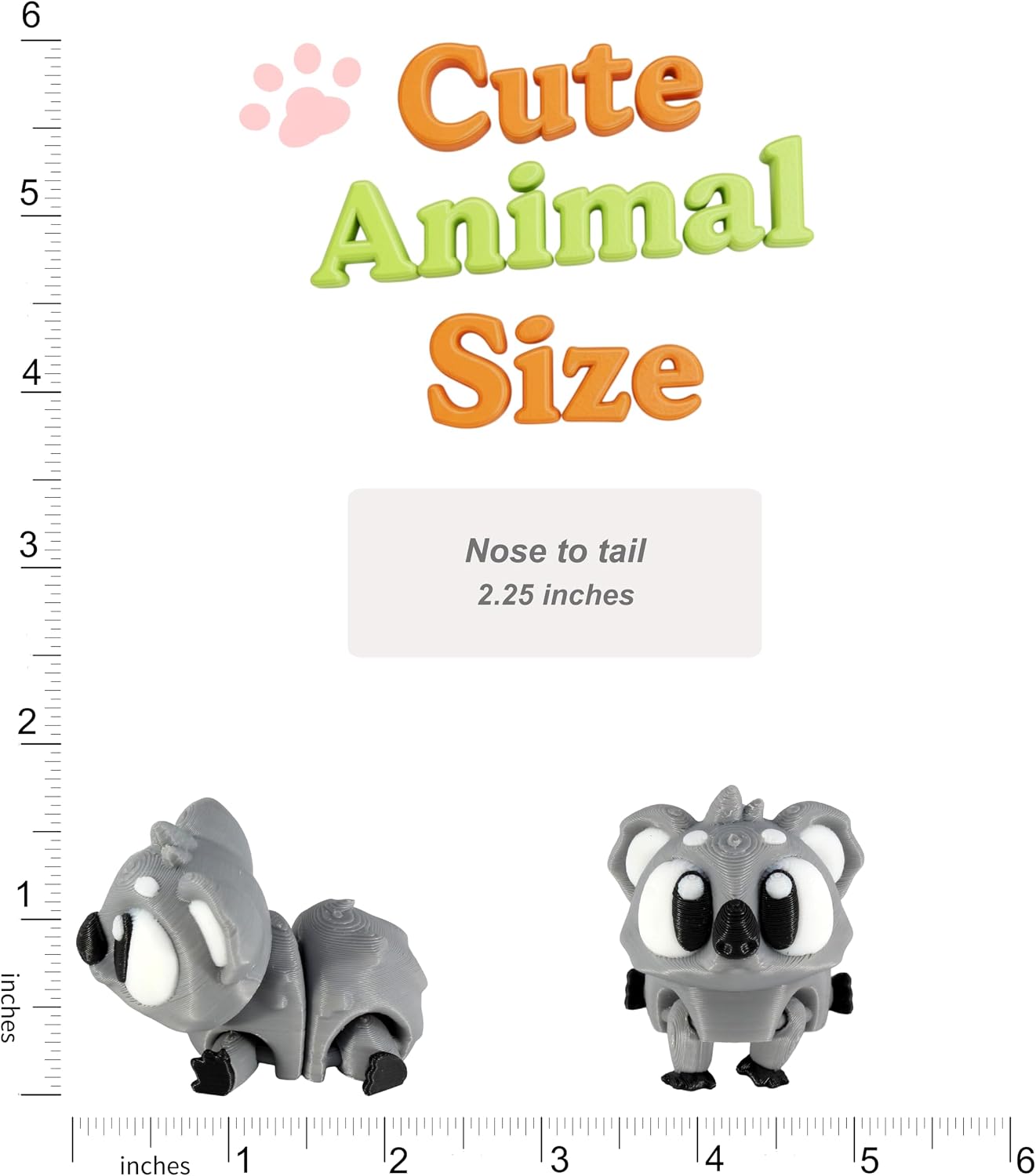 Cute Animal Size

Nose to tail 2.25 inches