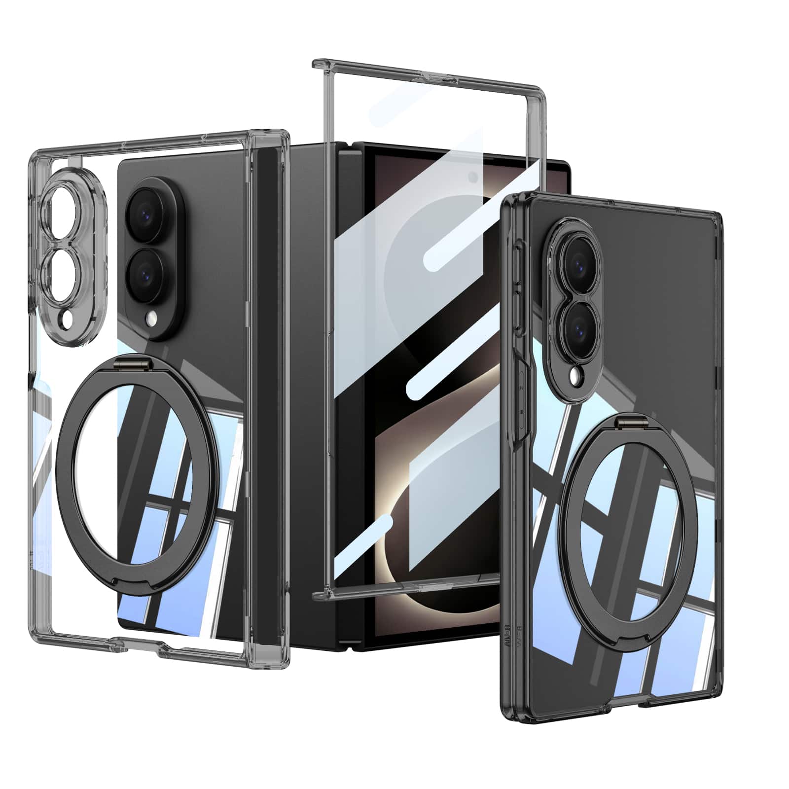 Dteck - for Samsung Galaxy Z Fold8 Magnetic Clear Case,Bulit in Screen Protector,Shockproof Hinge Protection Cover with Stand - Black price history on PriceWatchPro