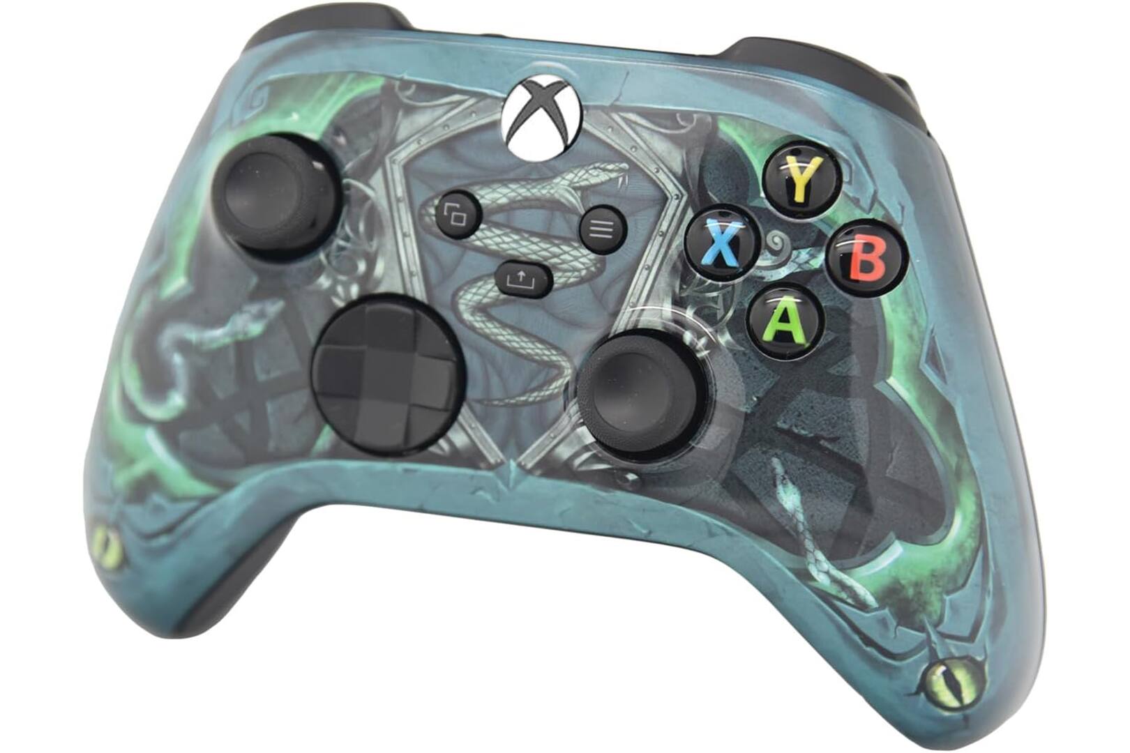 Left. ProControllers - Custom Wireless Controller for Xbox Series X|S, Xbox One, & PC - Green Snake.