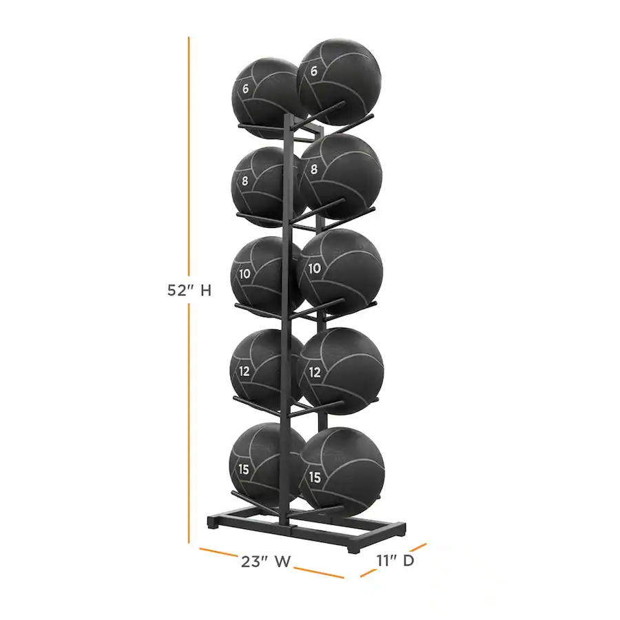 Doable Tree Power Systems Double Medicine Ball Storage Rack – Holds 10 Balls ...