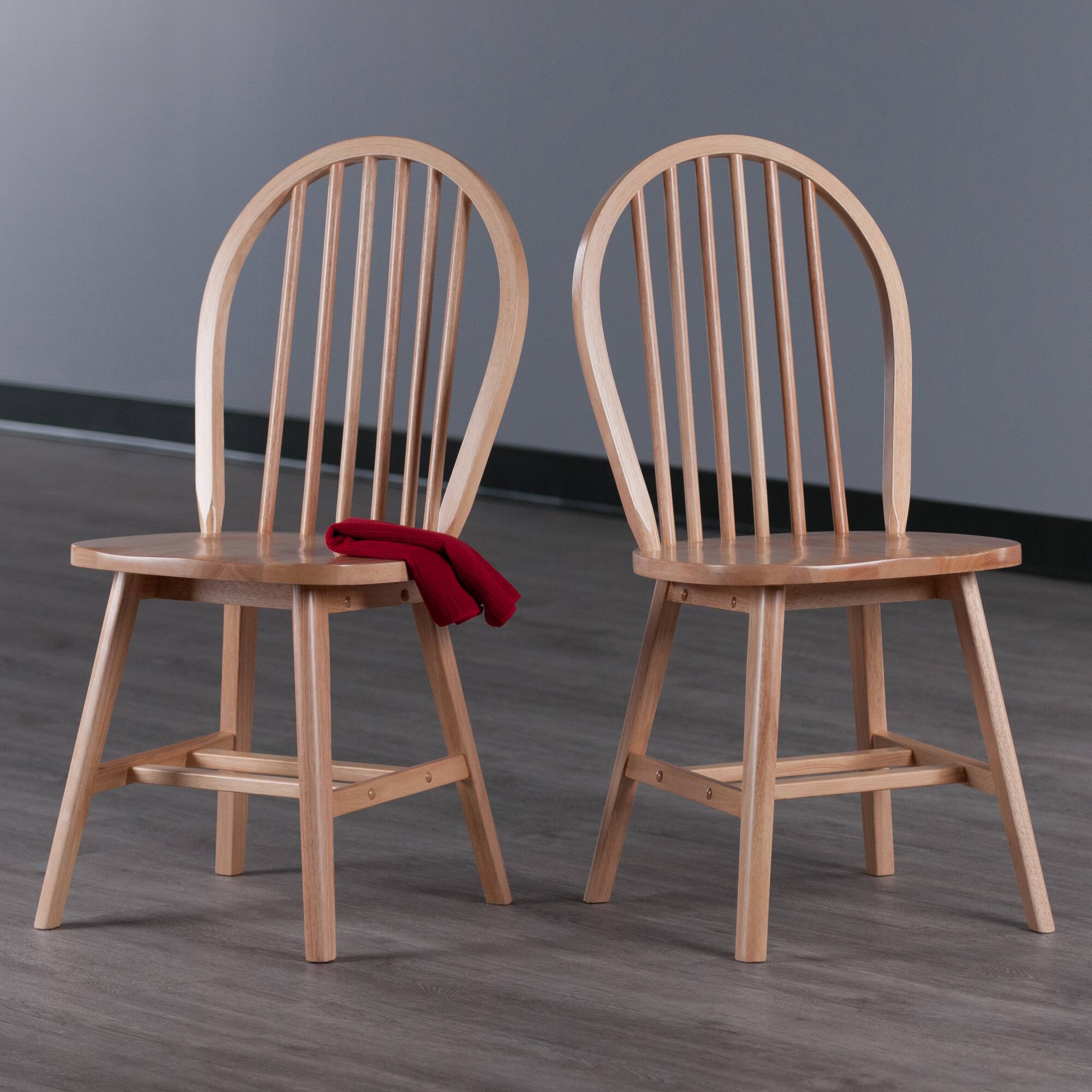 Alt View 7. Winsome Wood - Windsor 2-Pc Chair Set - Natural.