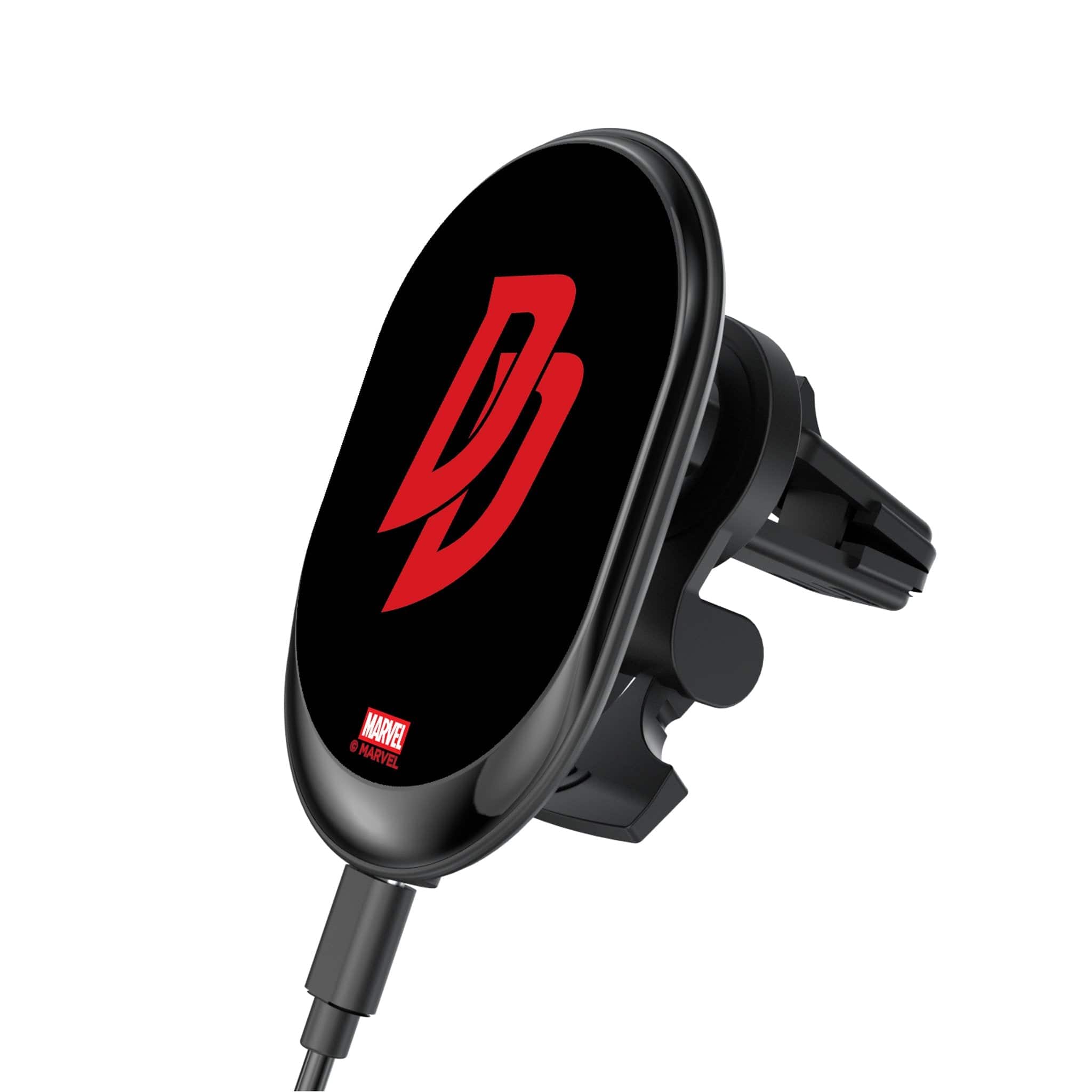 Keyscaper - Marvel Badge Wireless Mag Car Charger - Daredevil