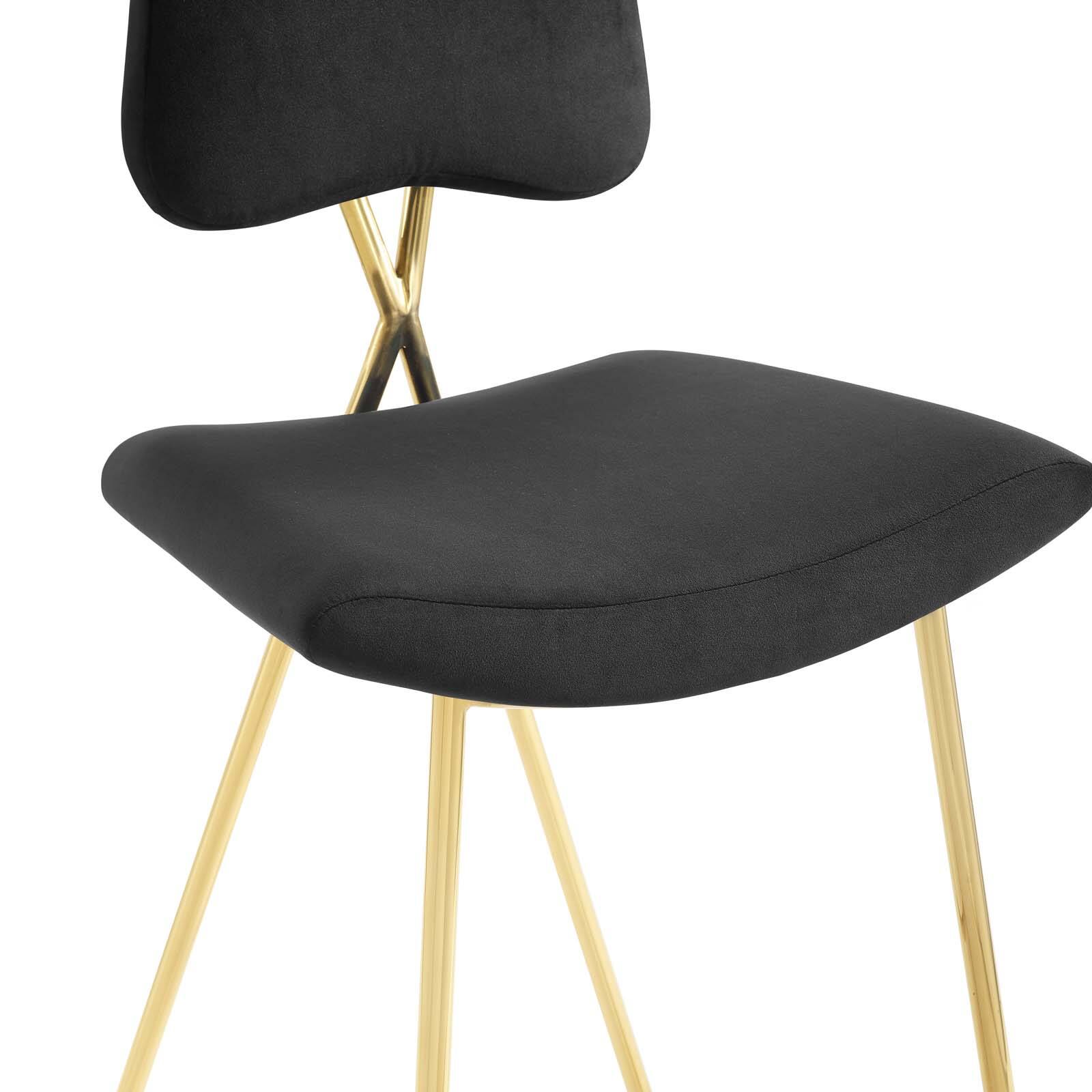 Alt View 5. Modway - Ponder Performance Velvet Counter Stool by Modway - Black.