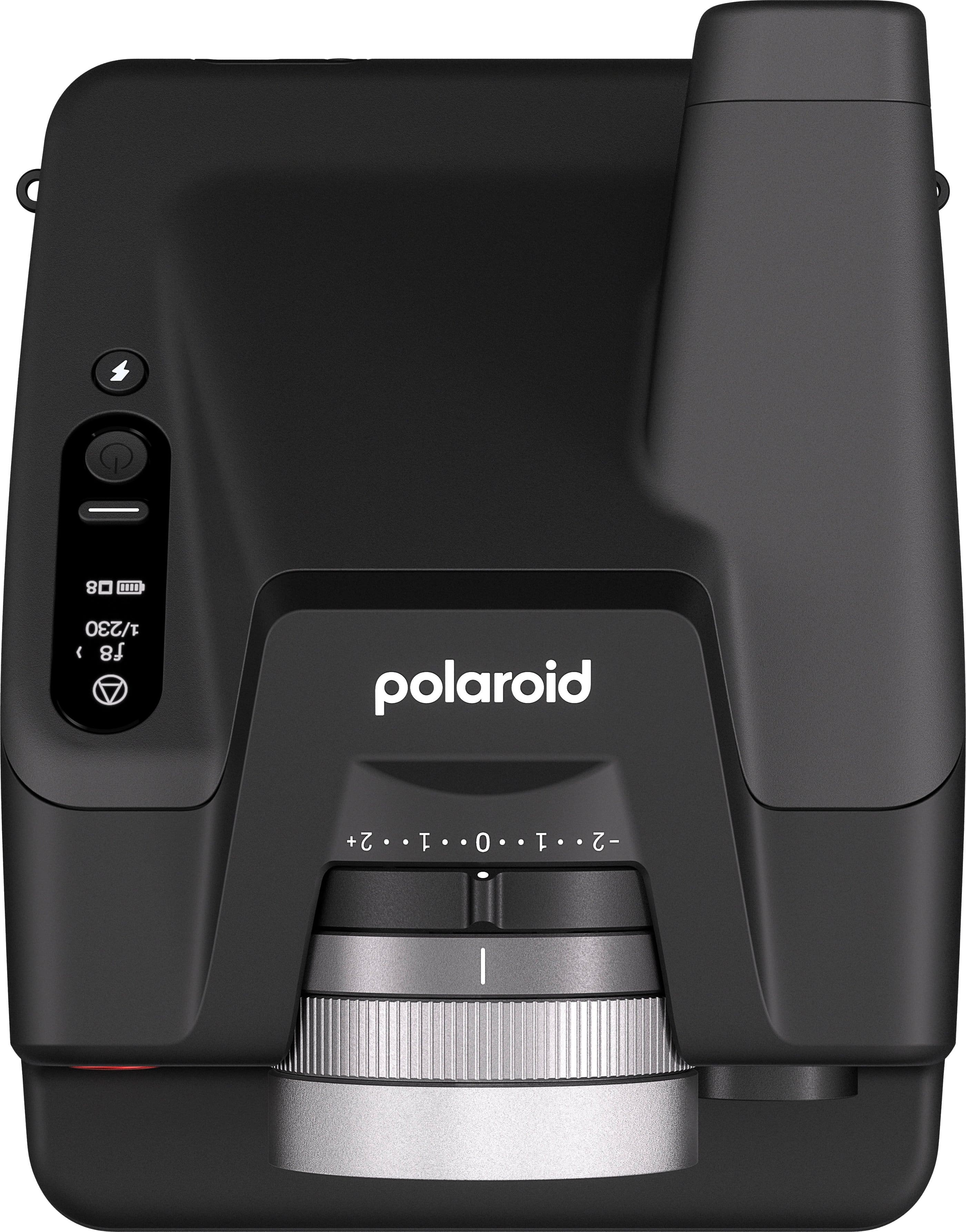 The text on the image reads: "Polaroid 8 8 1/2 30 f8 polaroid + -21..0..1..2 2 . 1 0 . . 1 2 - I". This text likely represents the camera's specifications or settings.